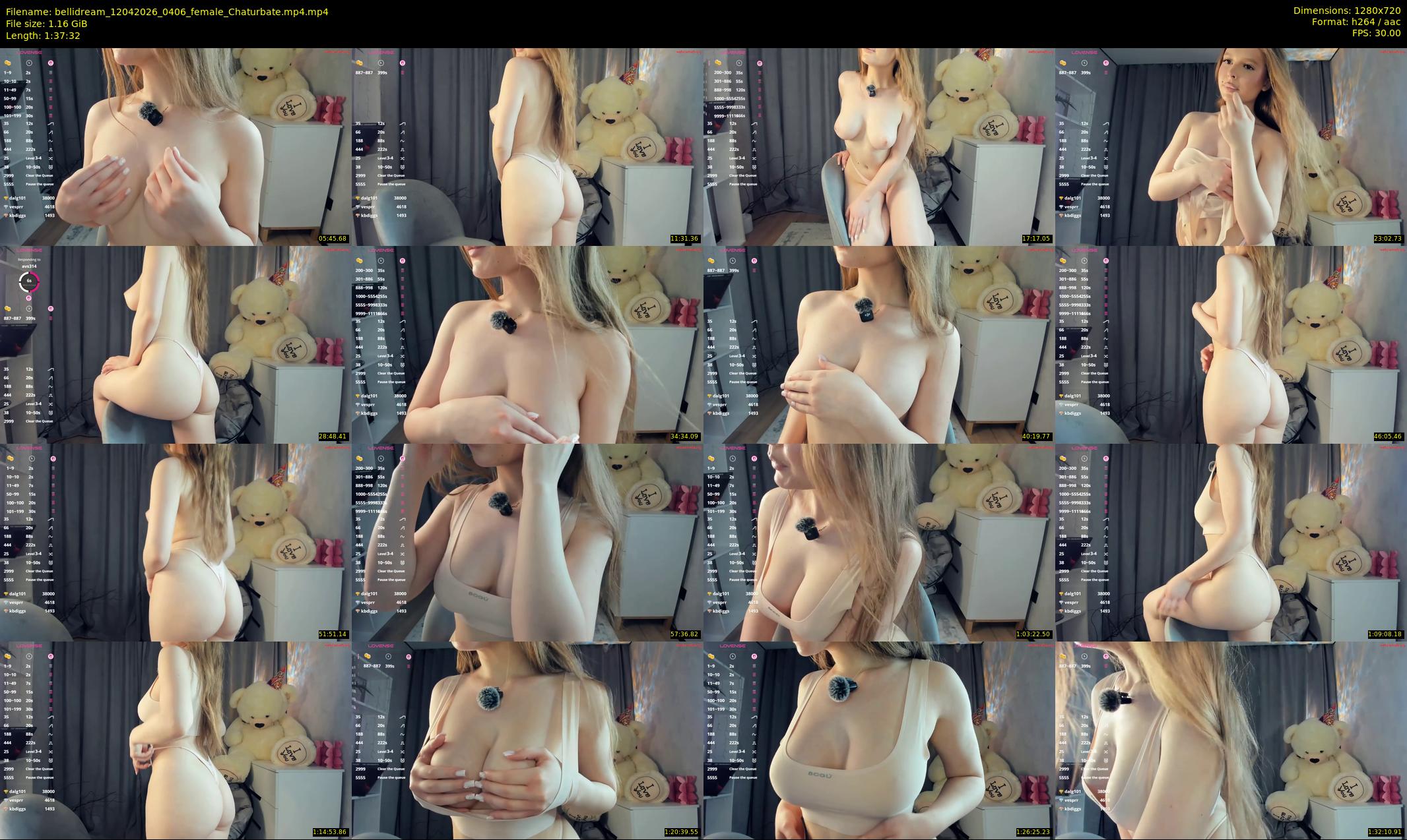 bellidream — 98 minute Chaturbate female cam show recording, 720p, Apr 12, 2026