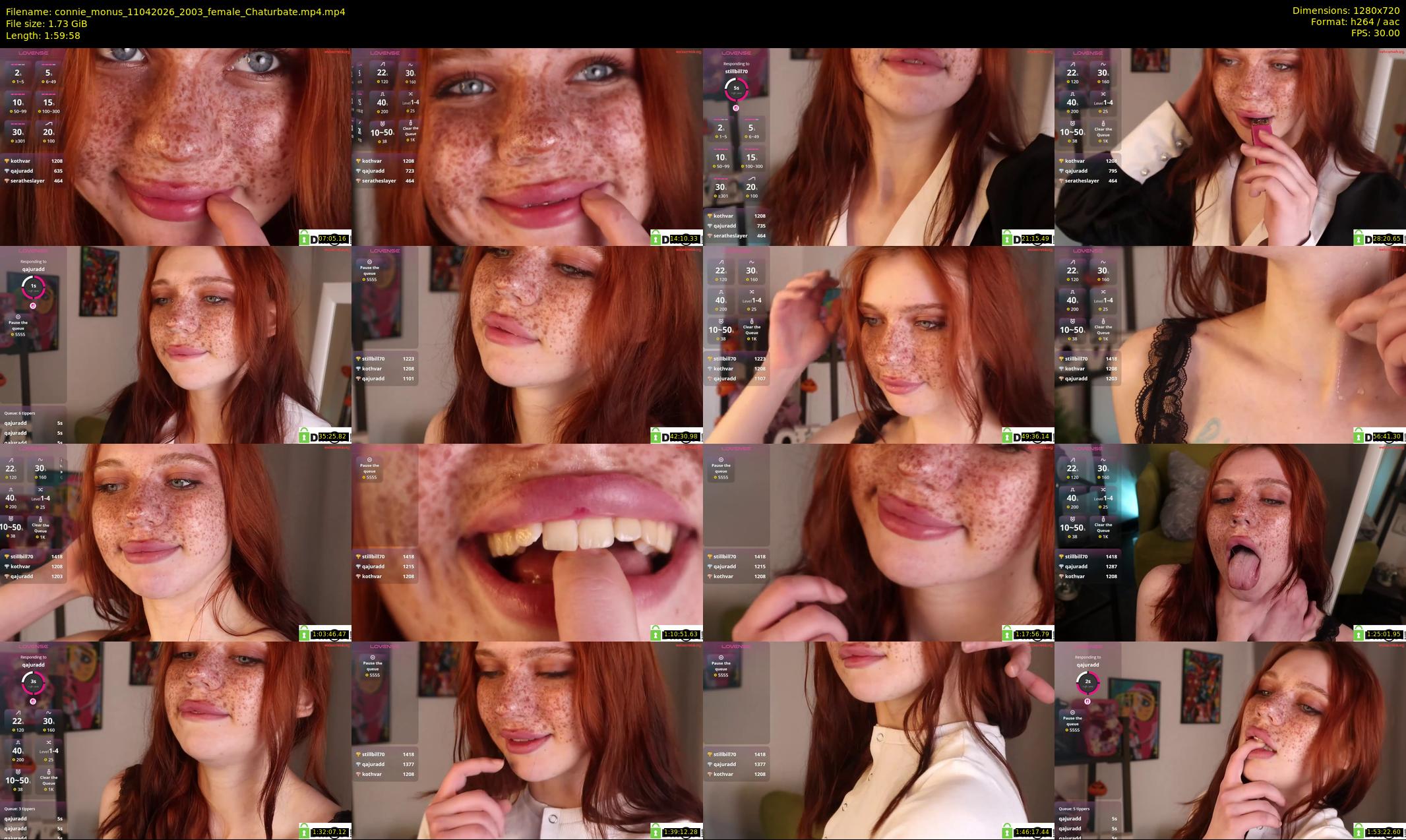 connie_monus — 120 minute Chaturbate female cam show recording, 720p, Apr 11, 2026