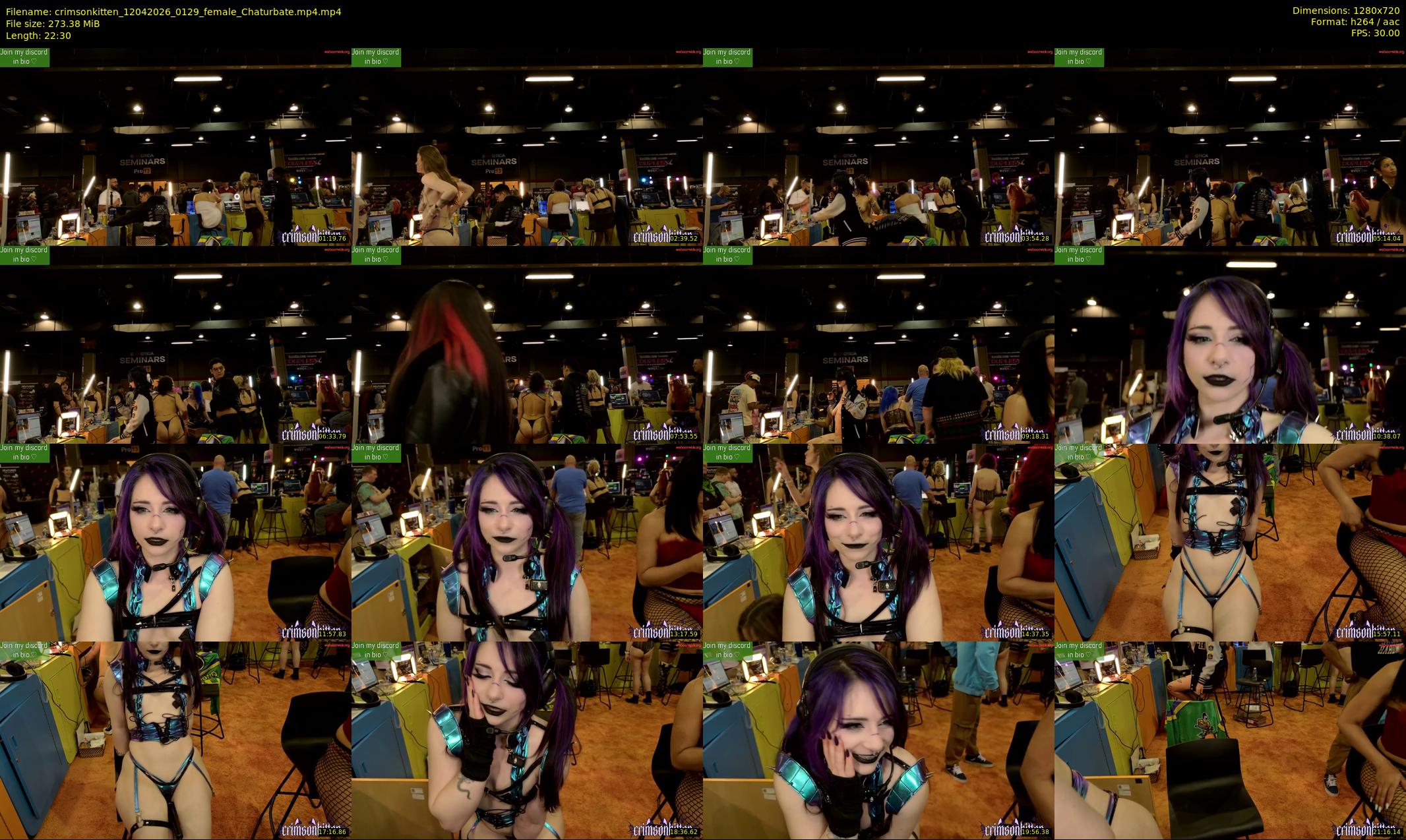 crimsonkitten — 23 minute Chaturbate female cam show recording, 720p, Apr 12, 2026