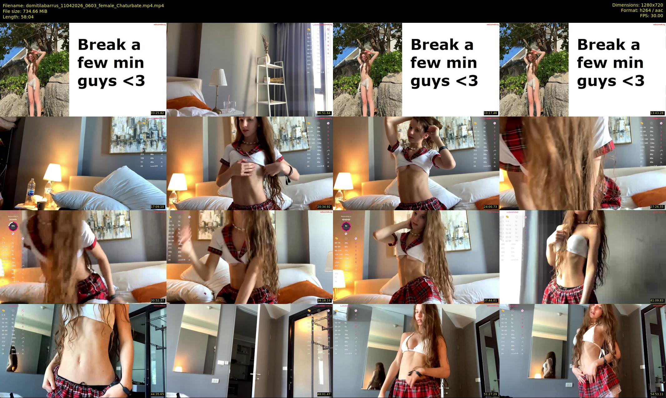 domitilabarrus — 59 minute Chaturbate female cam show recording, 720p, Apr 11, 2026