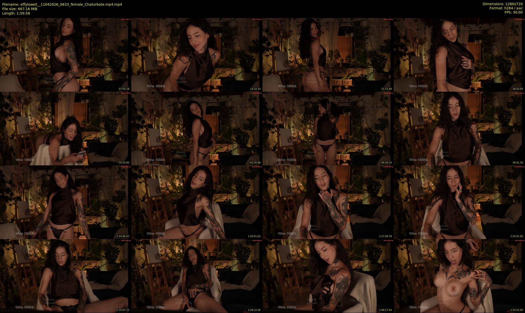 effylowell_ — 120 minute Chaturbate female cam show recording, 720p, Apr 11, 2026