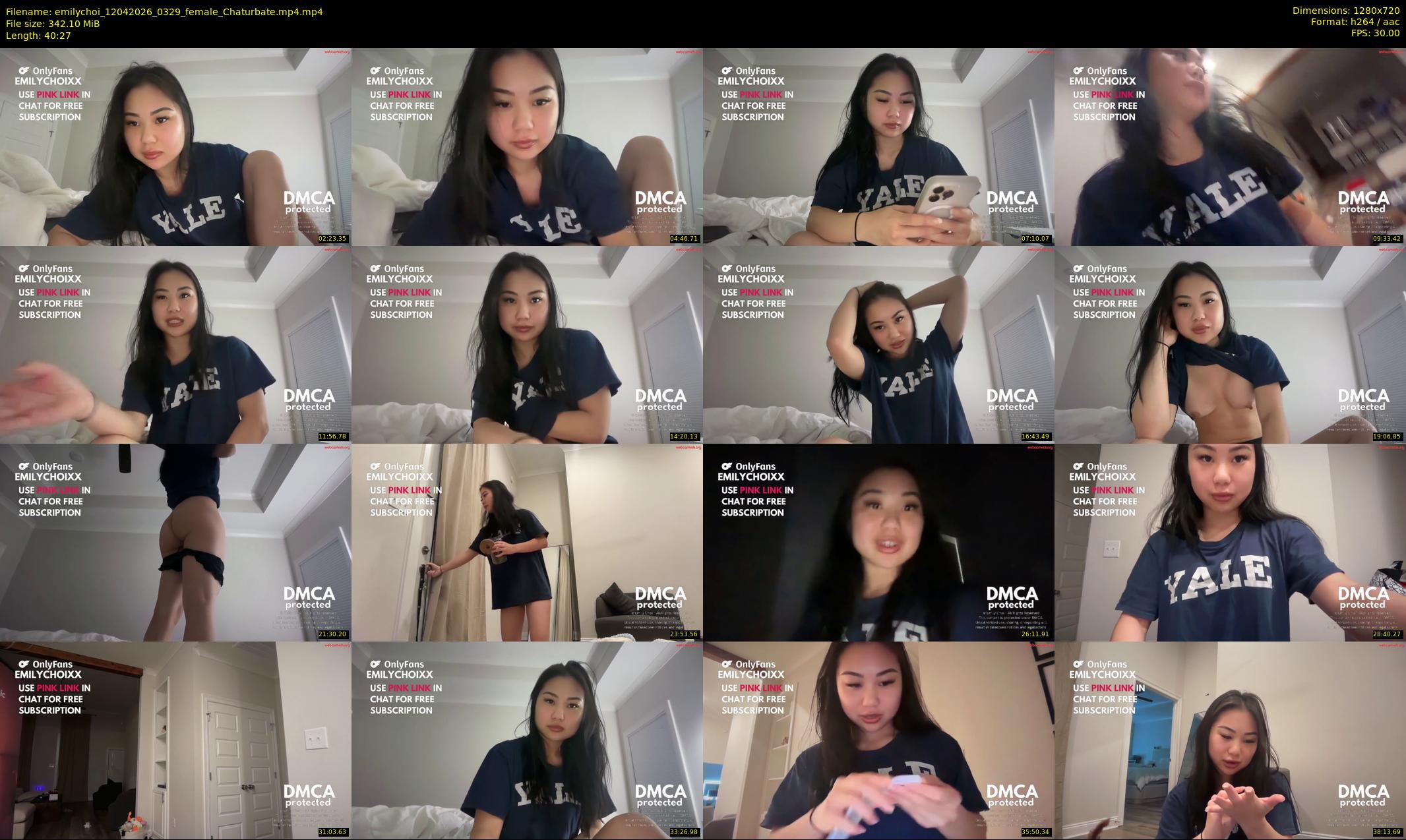 emilychoi — 41 minute Chaturbate female cam show recording, 720p, Apr 12, 2026