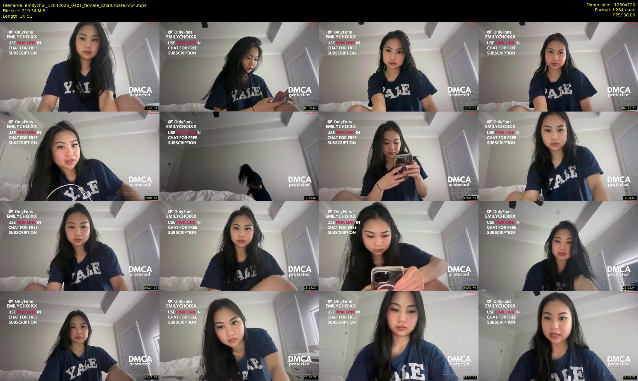 emilychoi — 31 minute Chaturbate female cam show recording, 720p, Apr 12, 2026