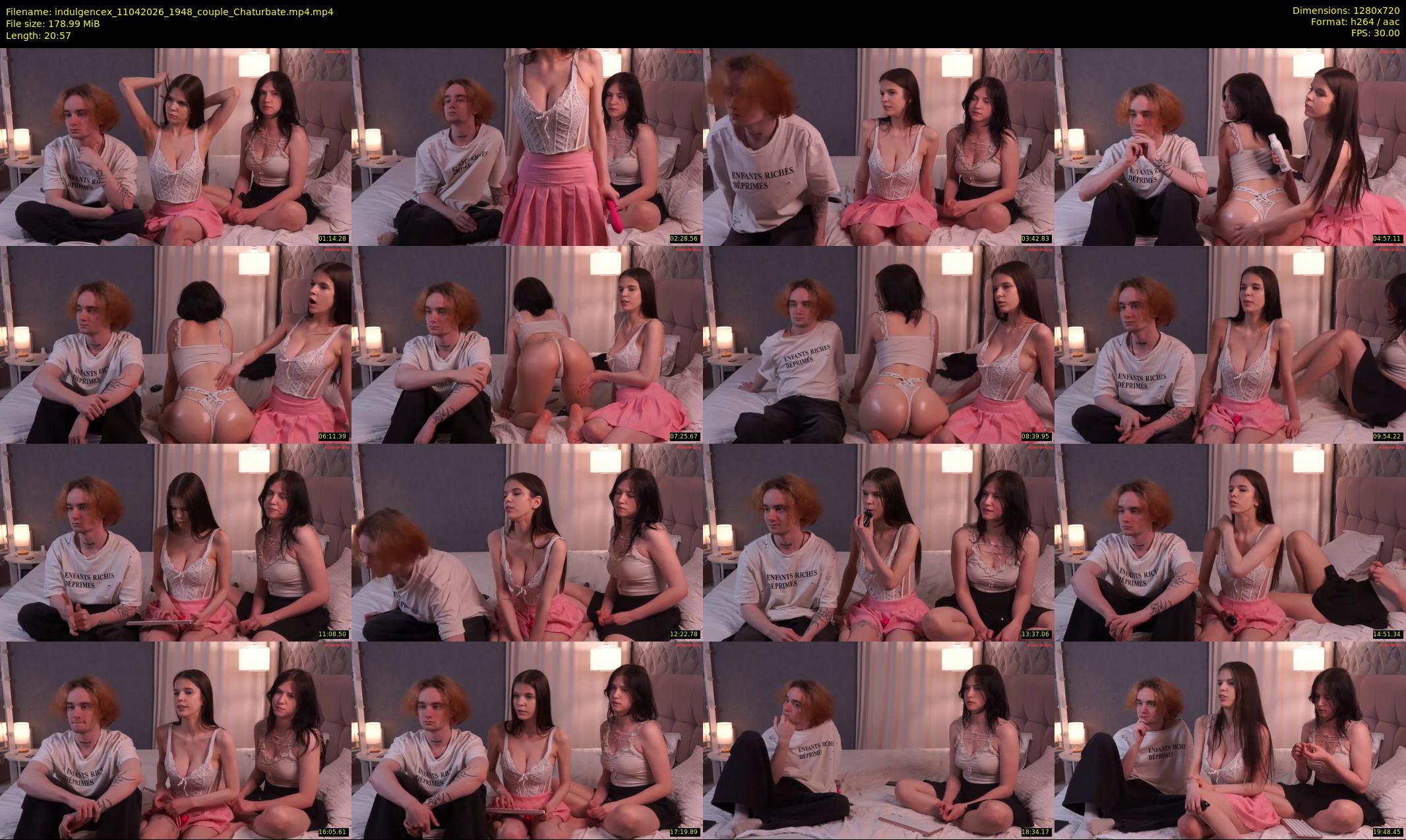indulgencex — 21 minute Chaturbate couple cam show recording, 720p, Apr 11, 2026