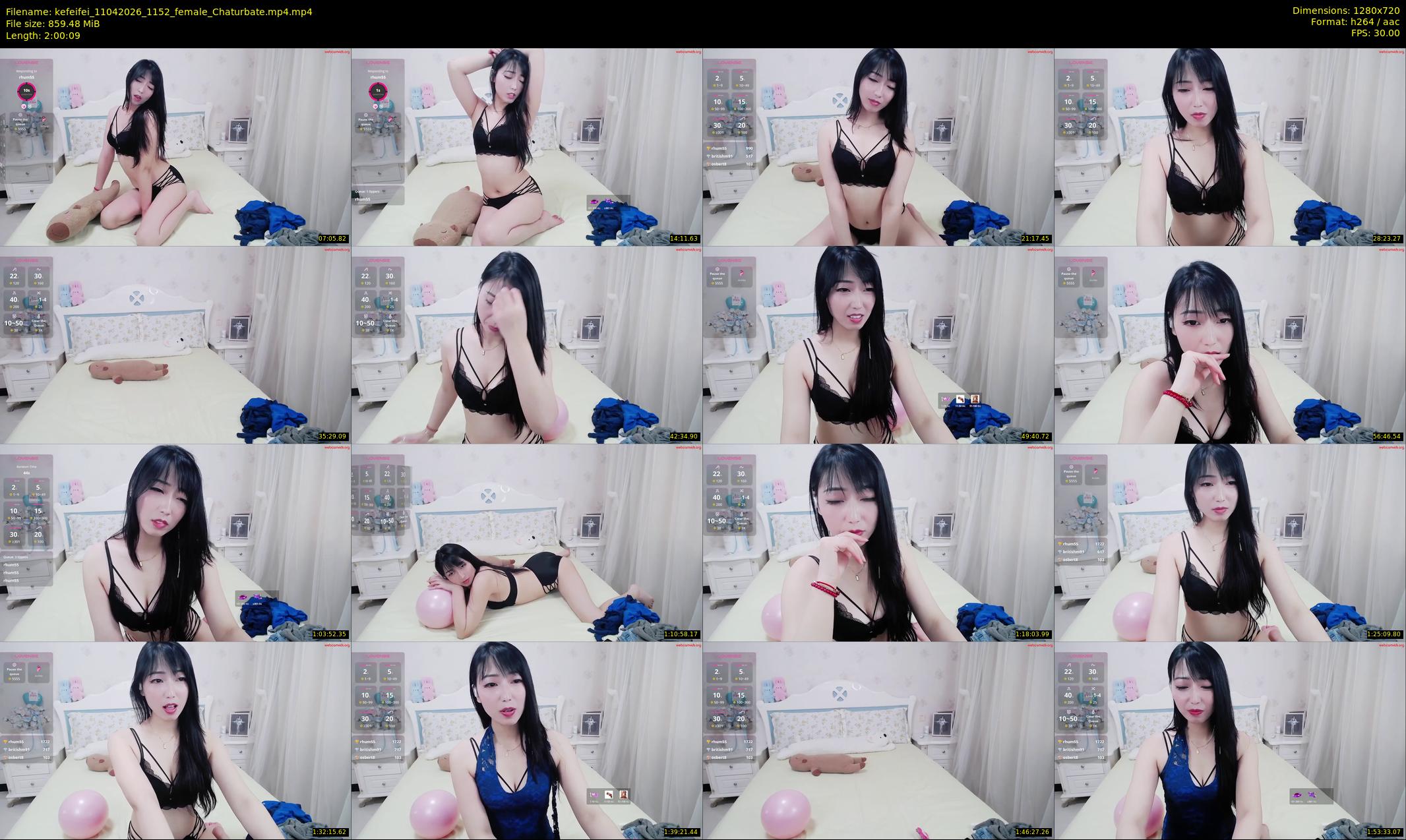 kefeifei — 121 minute Chaturbate female cam show recording, 720p, Apr 11, 2026