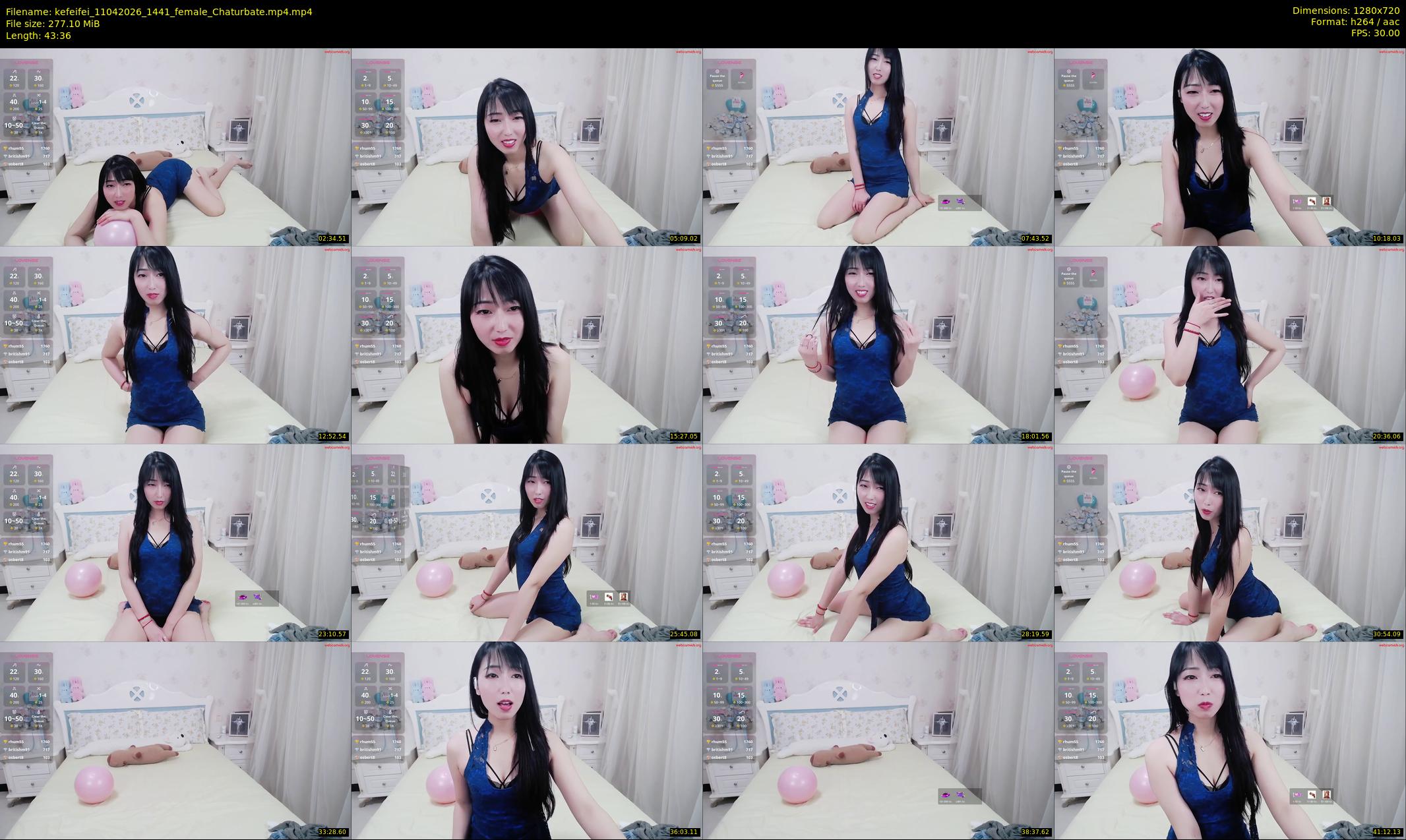 kefeifei — 44 minute Chaturbate female cam show recording, 720p, Apr 11, 2026