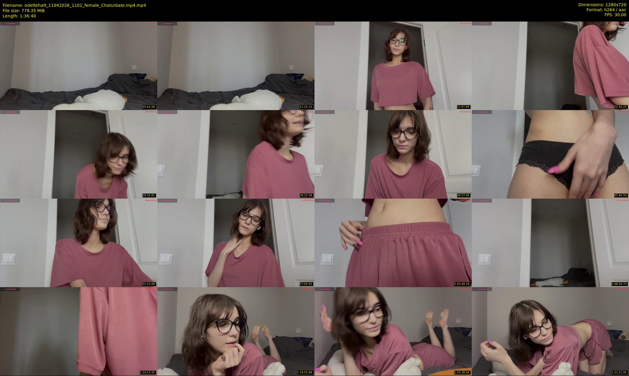 odettehatt — 97 minute Chaturbate female cam show recording, 720p, Apr 11, 2026