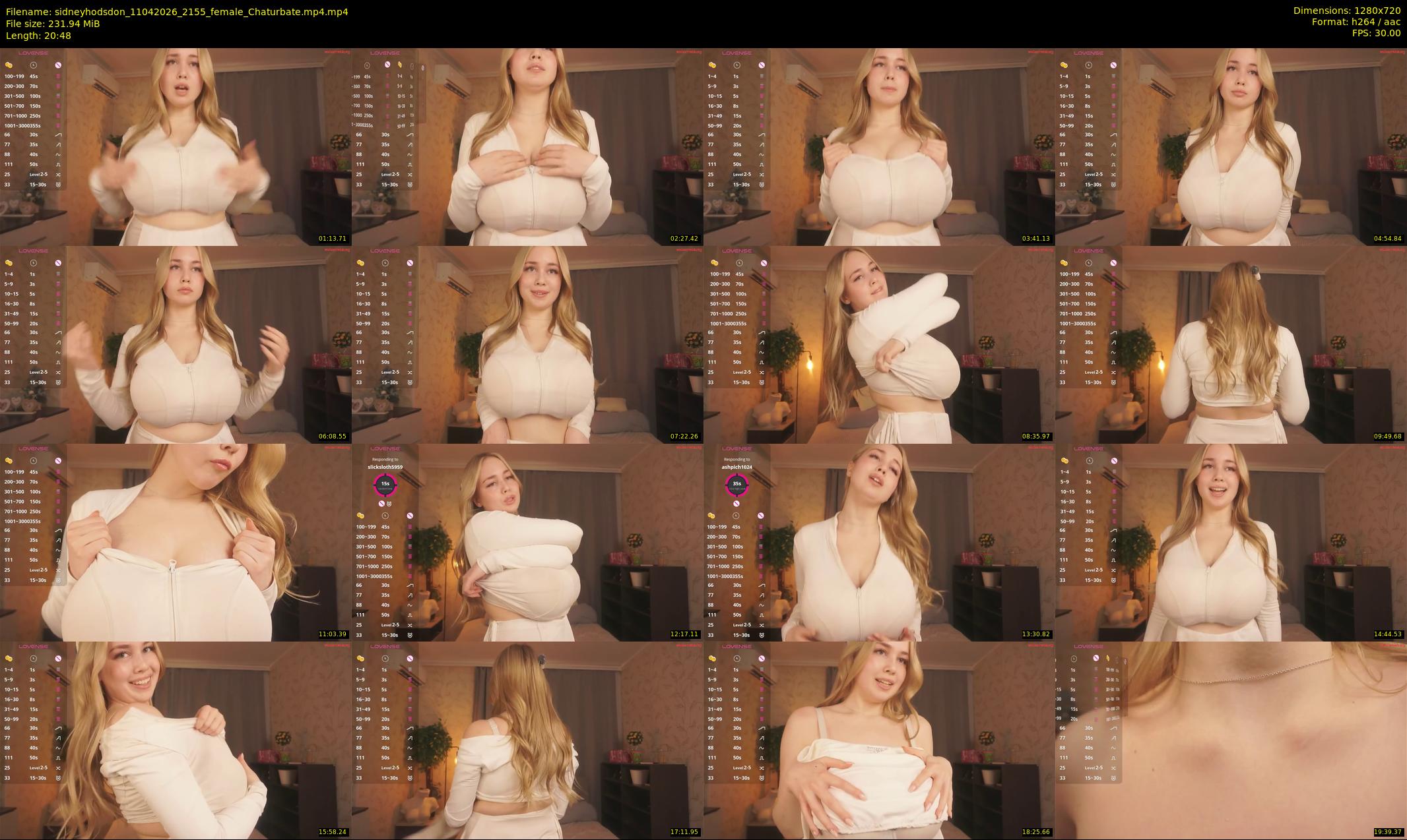 sidneyhodsdon — 21 minute Chaturbate female cam show recording, 720p, Apr 11, 2026
