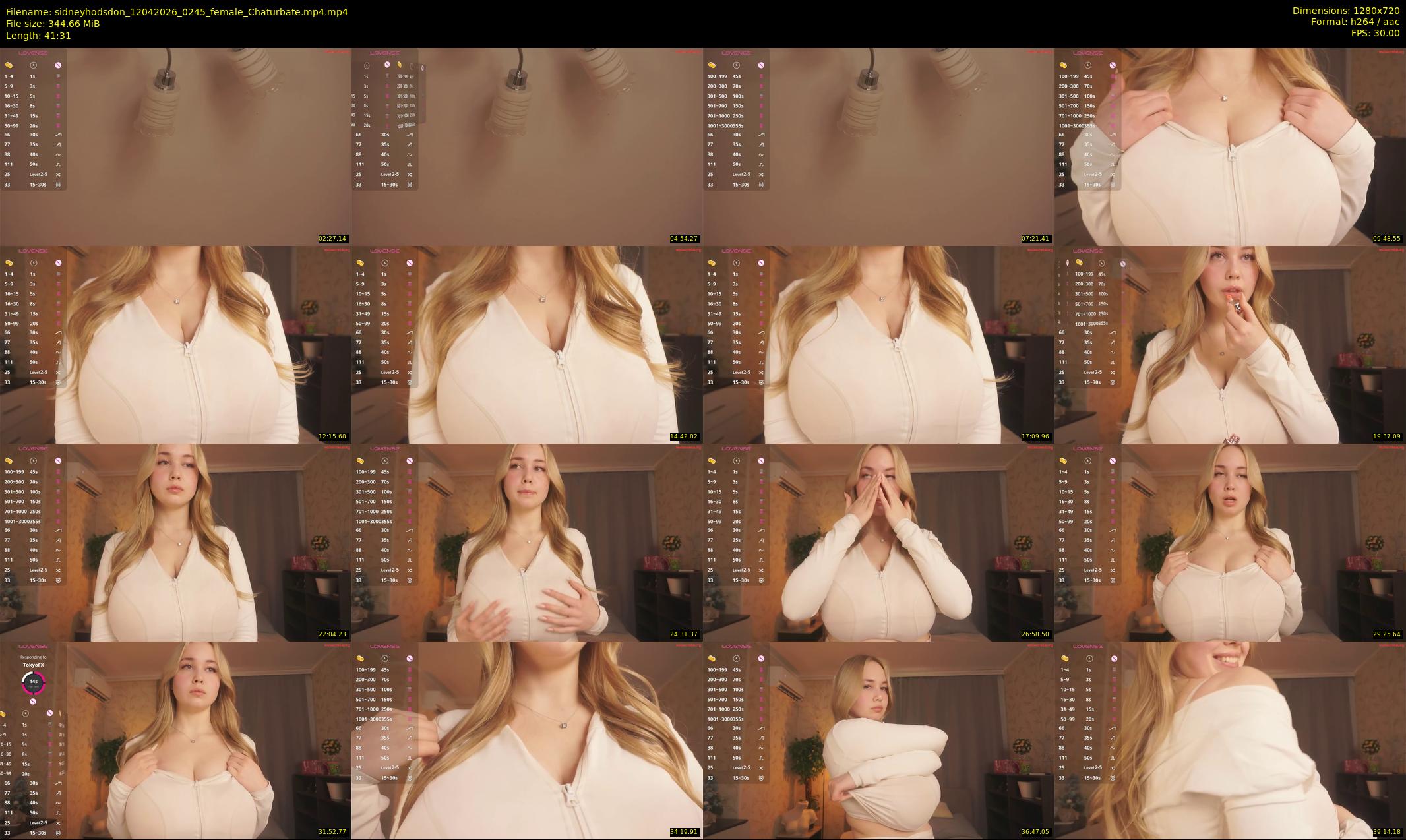 sidneyhodsdon — 42 minute Chaturbate female cam show recording, 720p, Apr 12, 2026