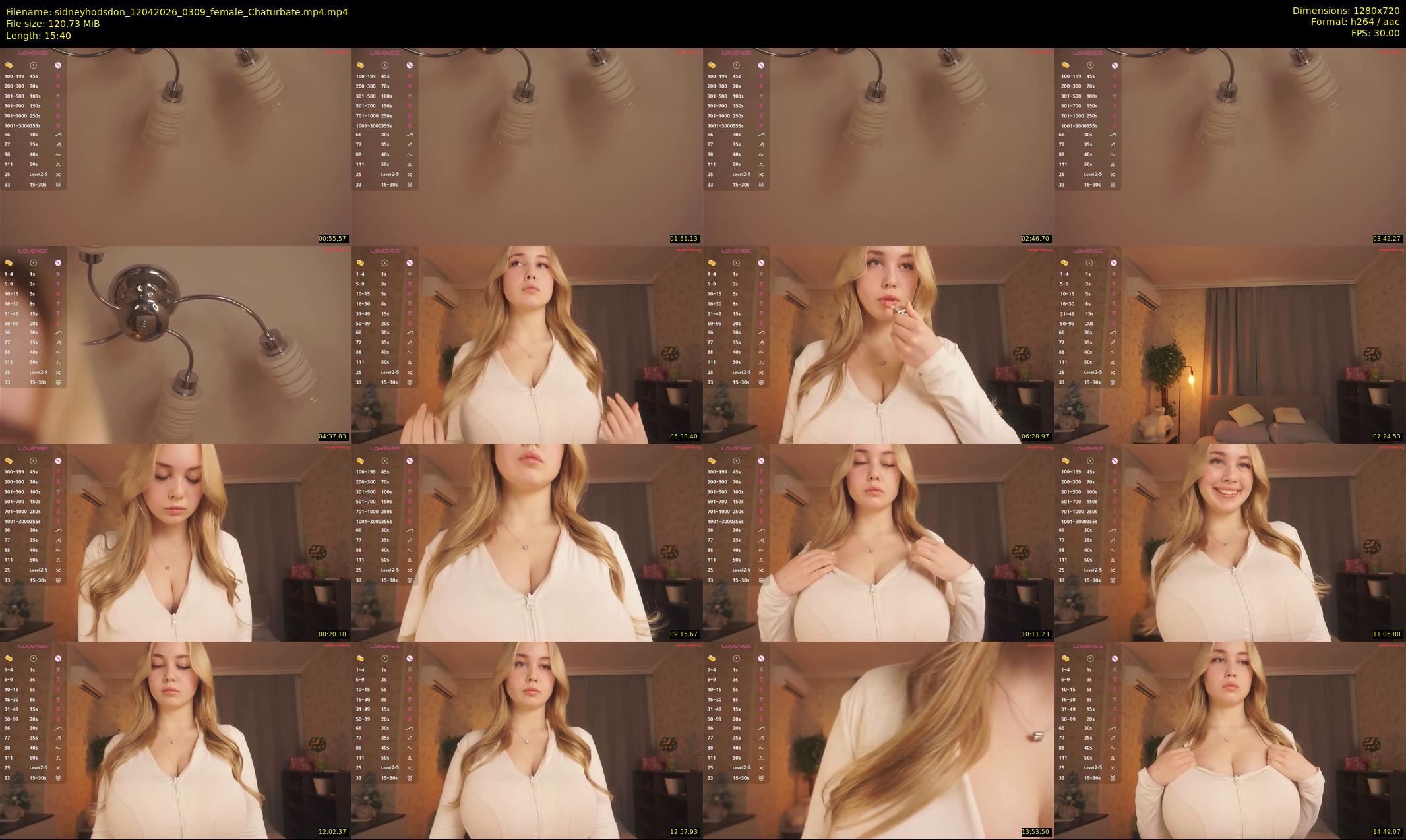sidneyhodsdon — 16 minute Chaturbate female cam show recording, 720p, Apr 12, 2026
