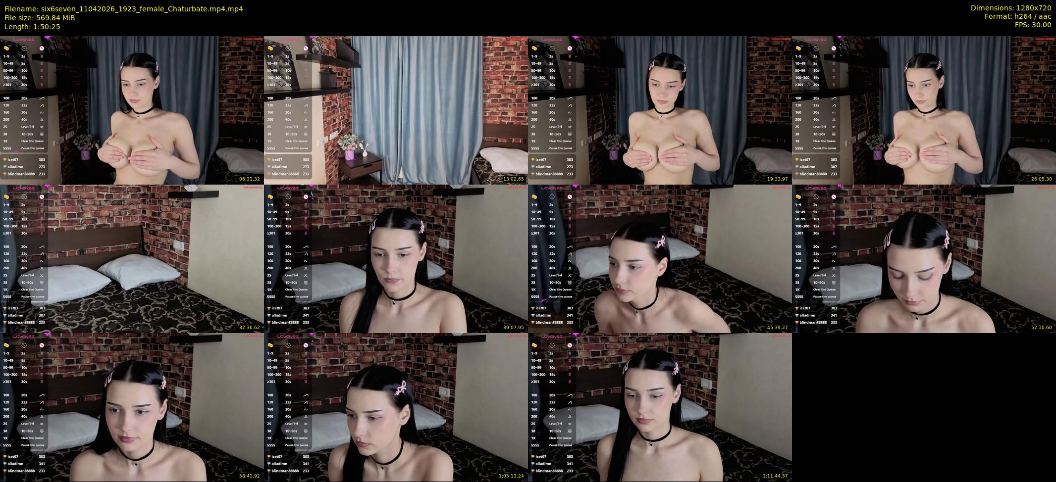 six6seven — 111 minute Chaturbate female cam show recording, 720p, Apr 11, 2026