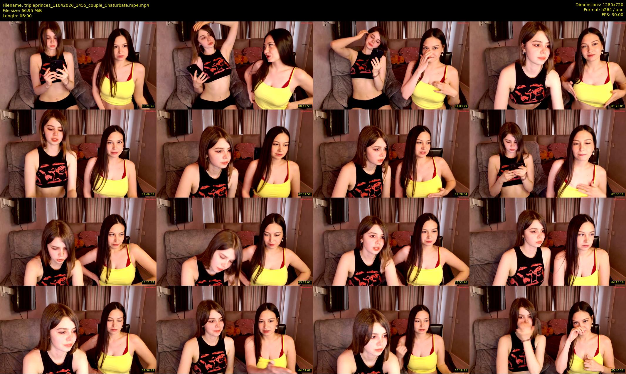 tripleprinces — 6 minute Chaturbate female cam show recording, 720p, Apr 11, 2026