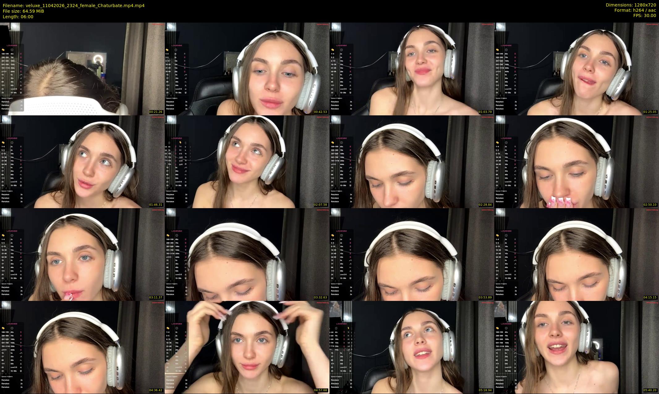 veluxe — 6 minute Chaturbate female cam show recording, 720p, Apr 11, 2026