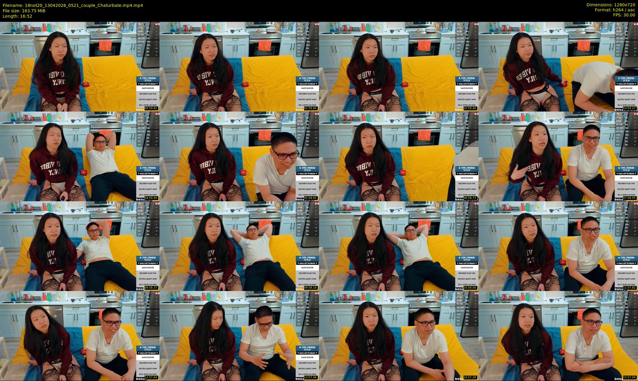 18not20 — 17 minute Chaturbate couple cam show recording, 720p, Apr 13, 2026