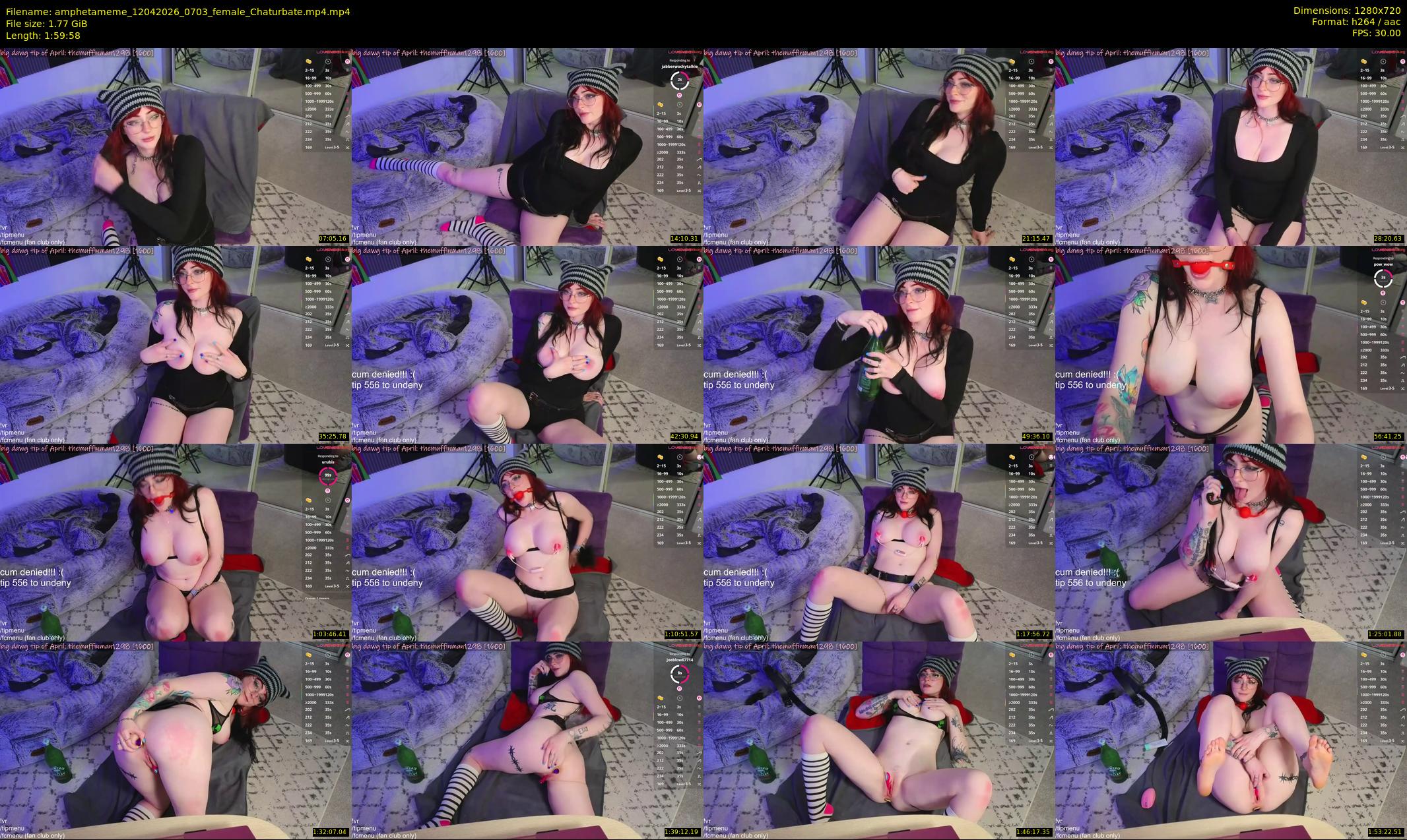 amphetameme — 120 minute Chaturbate female cam show recording, 720p, Apr 12, 2026