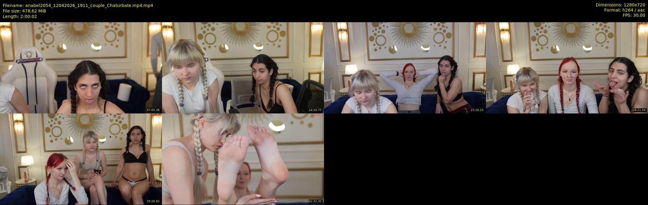 anabel2054 — 121 minute Chaturbate female cam show recording, 720p, Apr 12, 2026