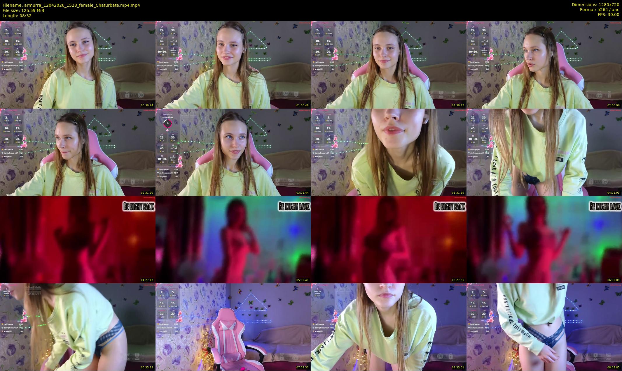 armurra — 9 minute Chaturbate female cam show recording, 720p, Apr 12, 2026