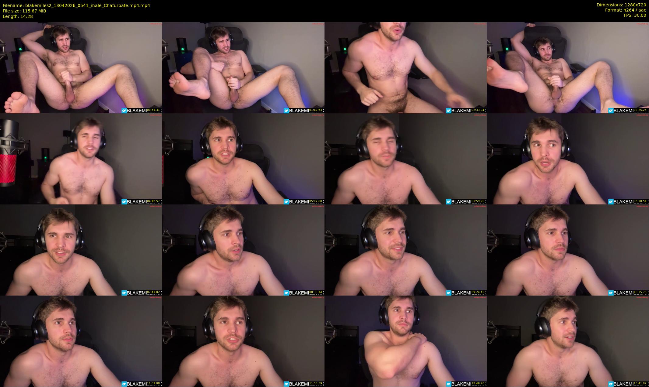 blakemiles2 — 15 minute Chaturbate male cam show recording, 720p, Apr 13, 2026