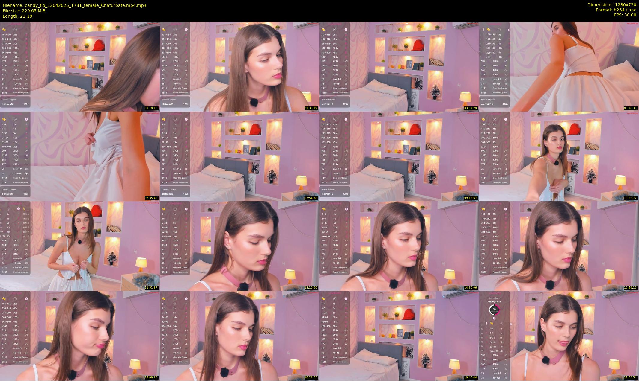 candy_flo — 23 minute Chaturbate female cam show recording, 720p, Apr 12, 2026