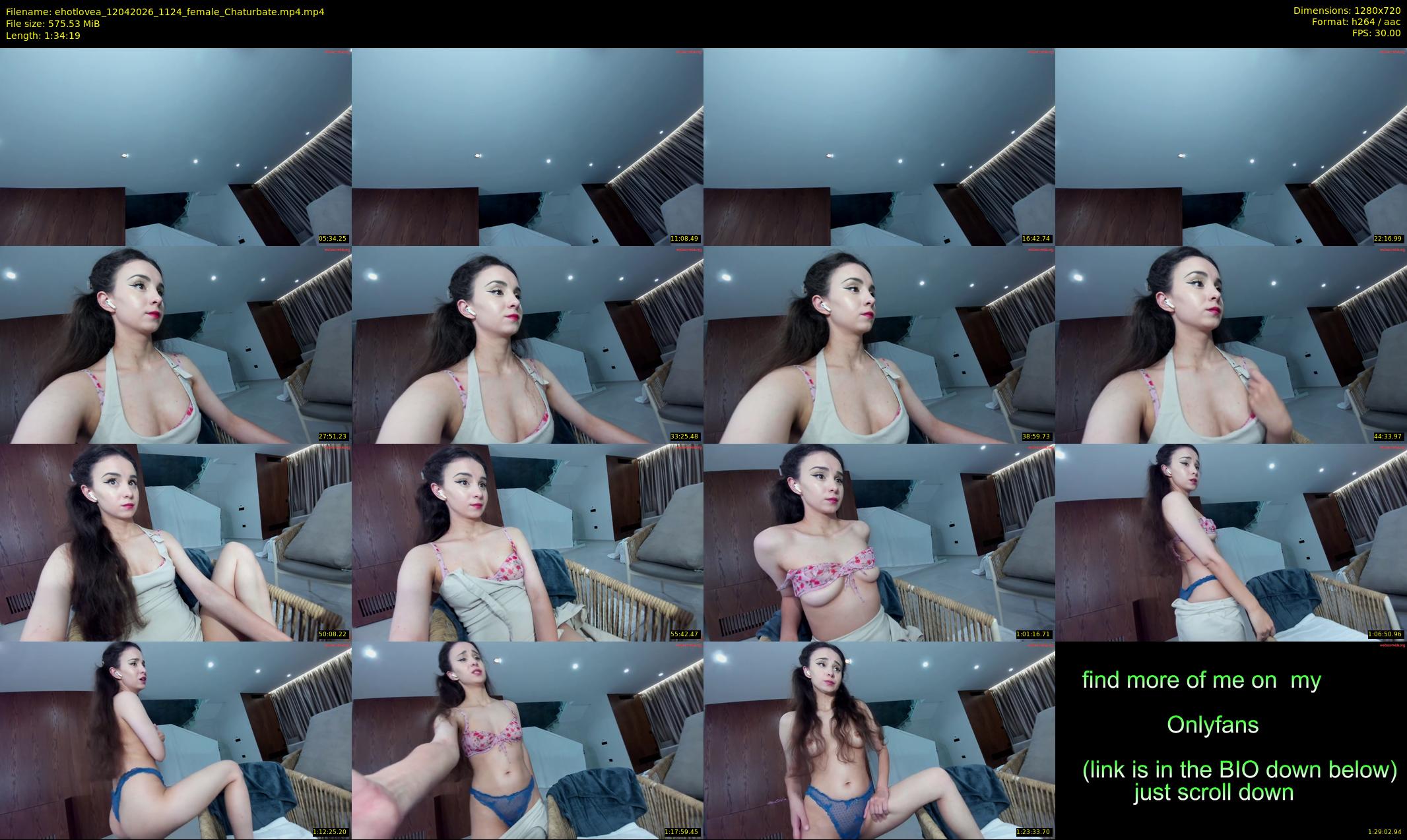 ehotlovea — 95 minute Chaturbate female cam show recording, 720p, Apr 12, 2026