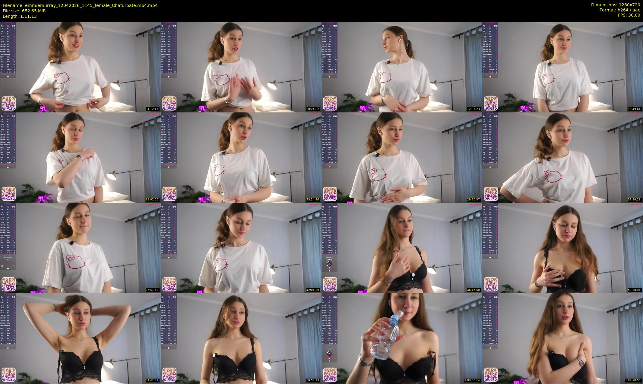 emmiemurray — 72 minute Chaturbate female cam show recording, 720p, Apr 12, 2026