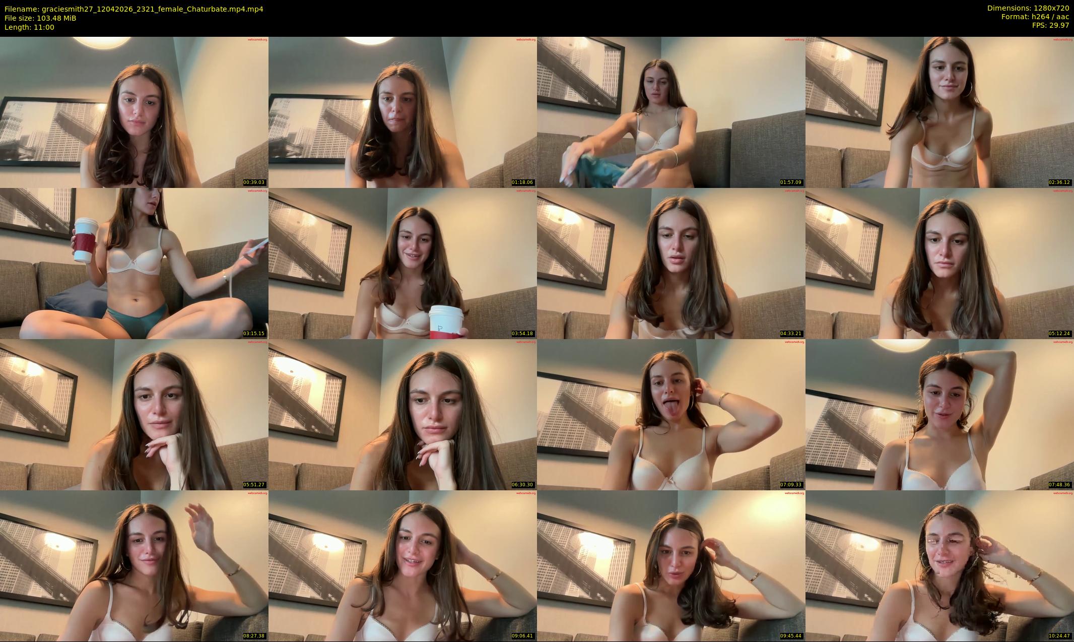 graciesmith27 — 11 minute Chaturbate female cam show recording, 720p, Apr 12, 2026