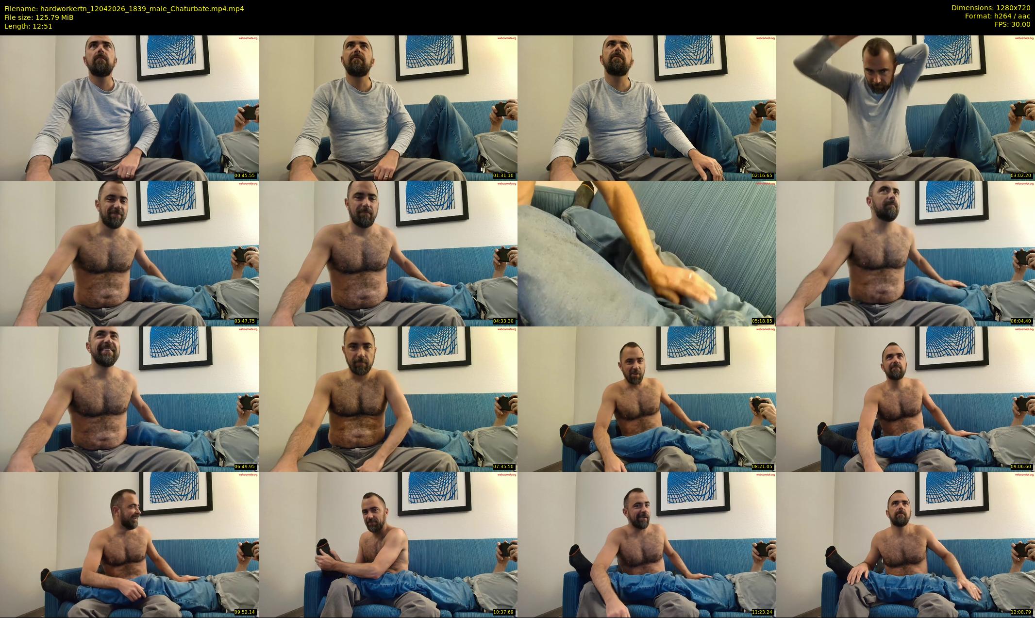 hardworkertn — 13 minute Chaturbate male cam show recording, 720p, Apr 12, 2026
