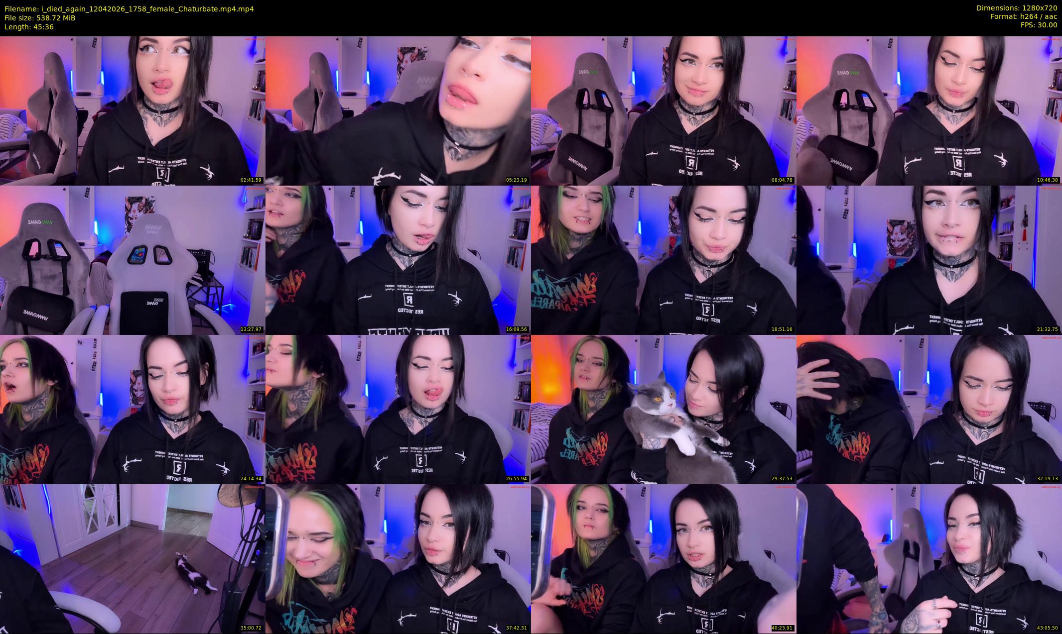i_died_again — 46 minute Chaturbate female cam show recording, 720p, Apr 12, 2026