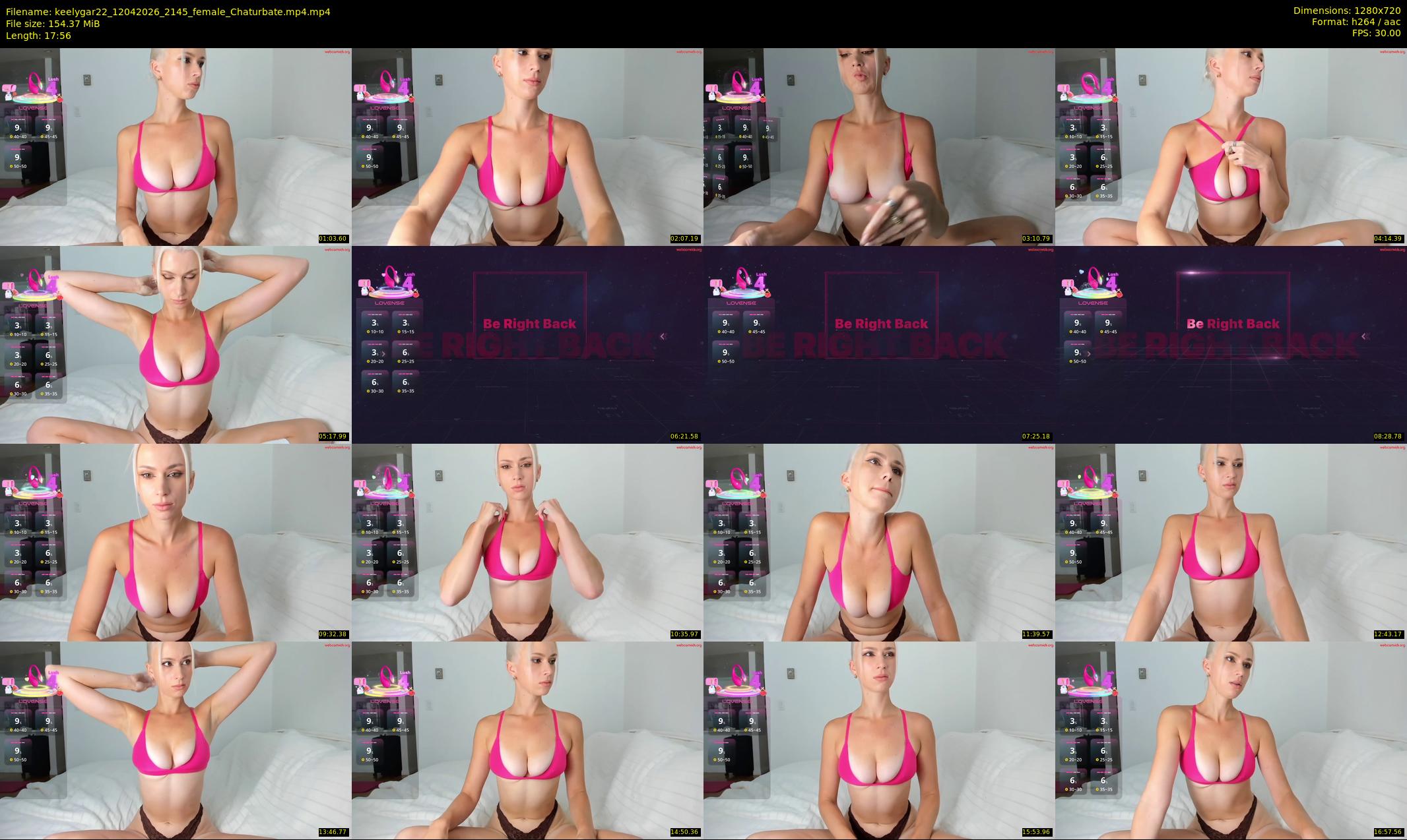 keelygar22 — 18 minute Chaturbate female cam show recording, 720p, Apr 12, 2026