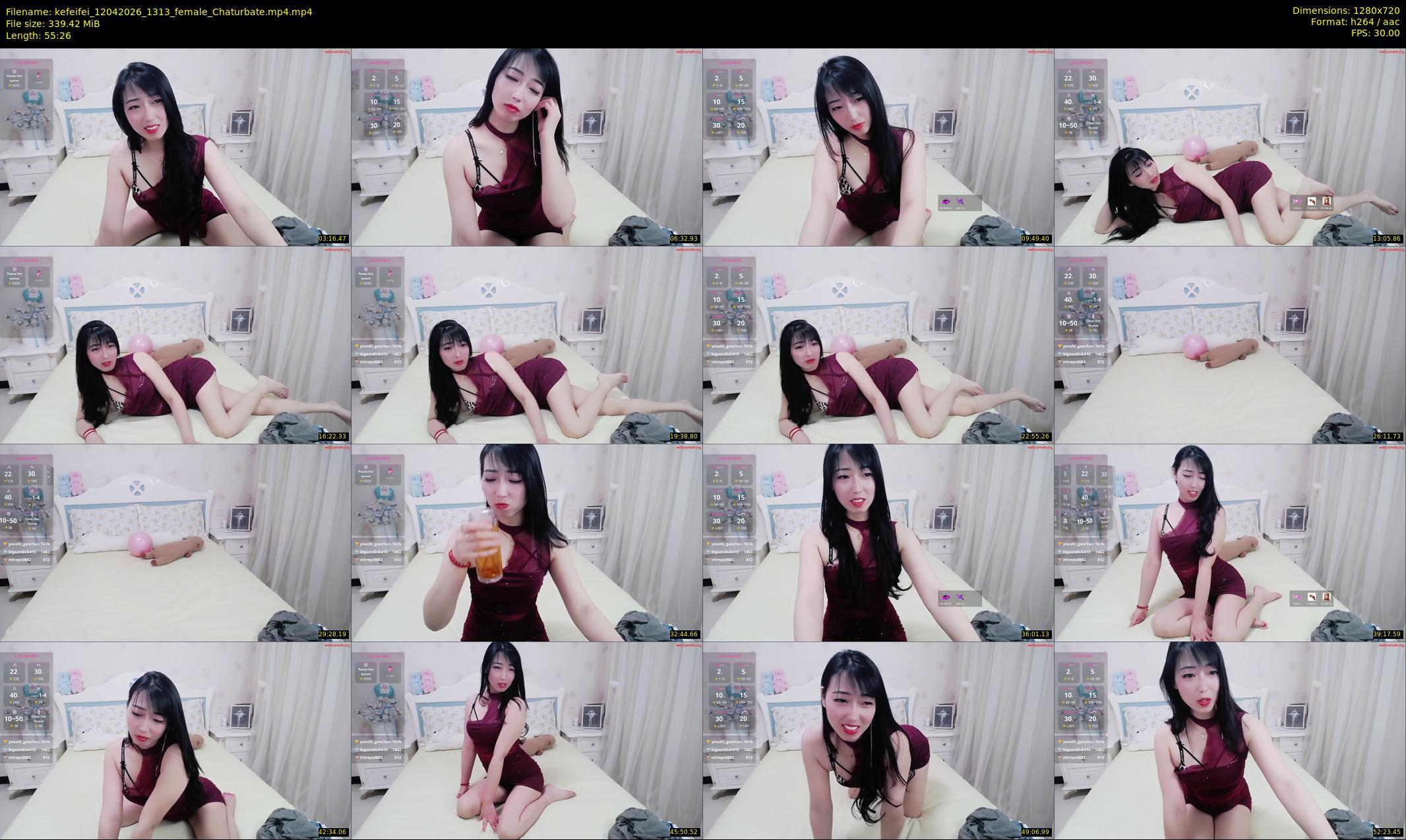 kefeifei — 56 minute Chaturbate female cam show recording, 720p, Apr 12, 2026