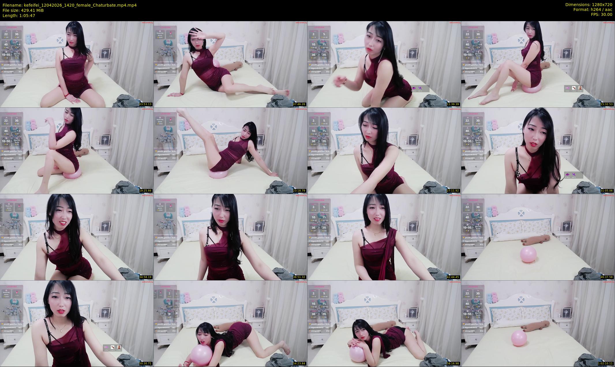 kefeifei — 66 minute Chaturbate female cam show recording, 720p, Apr 12, 2026