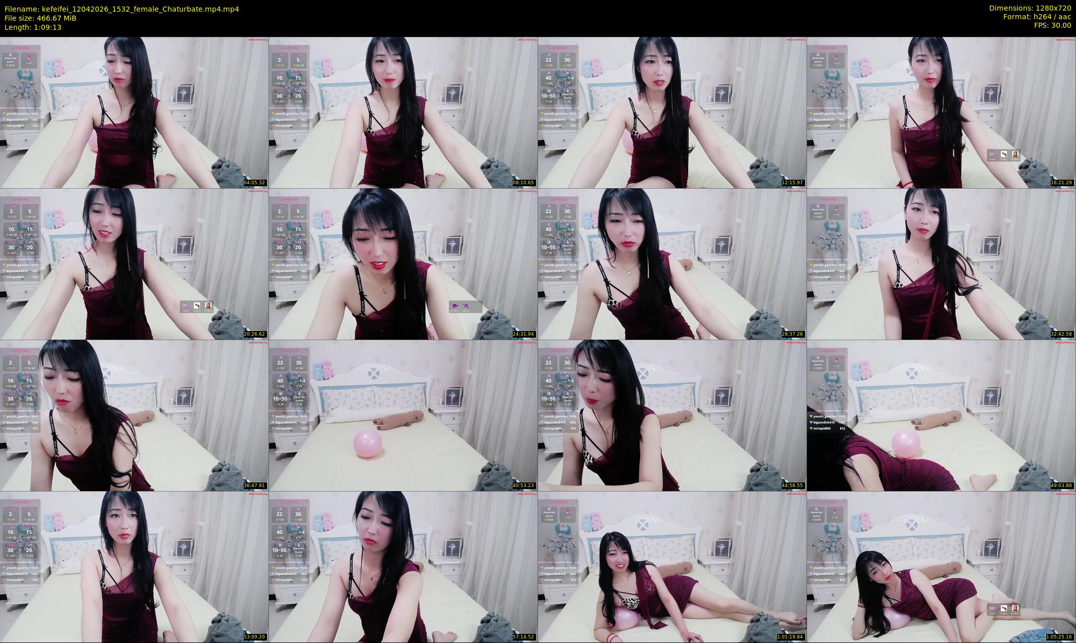 kefeifei — 70 minute Chaturbate female cam show recording, 720p, Apr 12, 2026