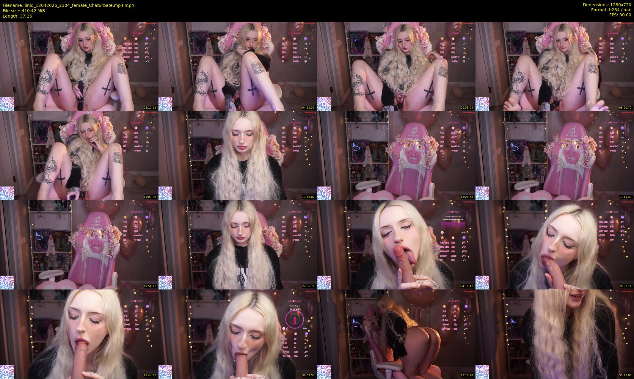 liniq — 38 minute Chaturbate female cam show recording, 720p, Apr 12, 2026