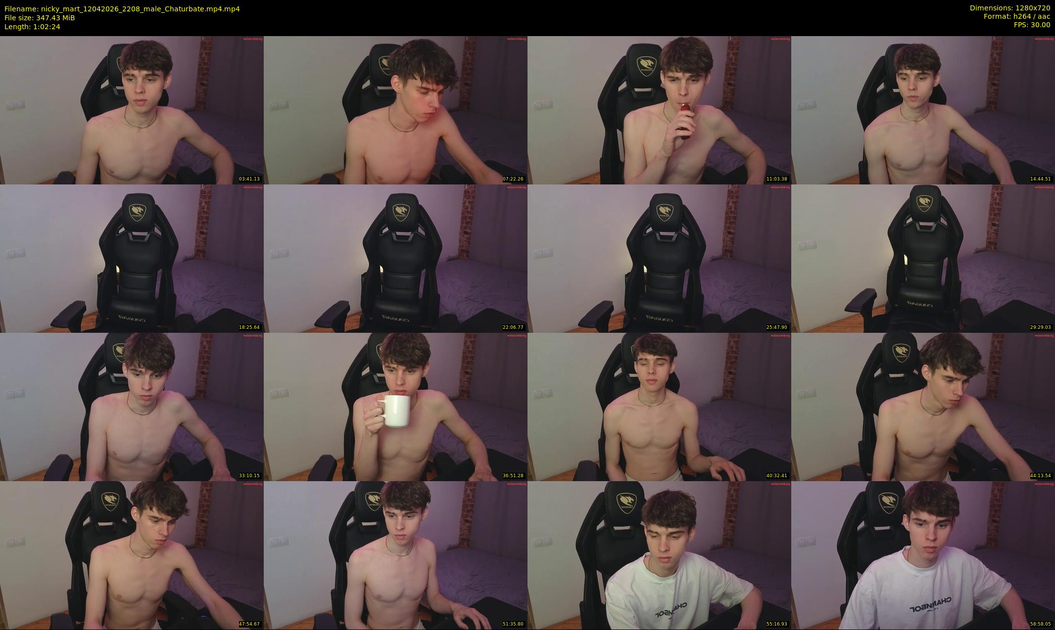 nicky_mart — 63 minute Chaturbate male cam show recording, 720p, Apr 12, 2026