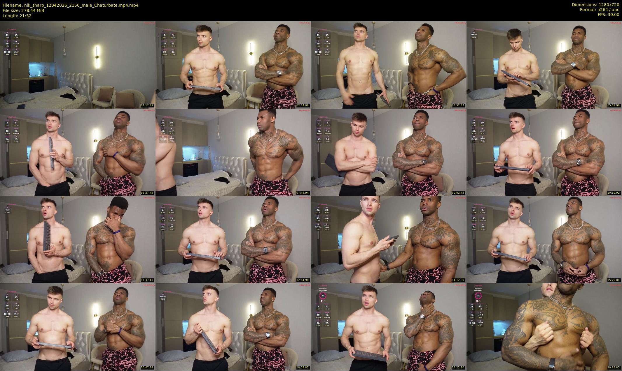 nik_sharp — 22 minute Chaturbate male cam show recording, 720p, Apr 12, 2026
