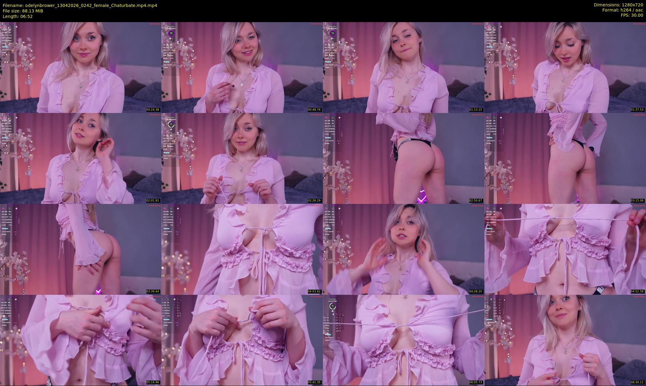 odelynbrower — 7 minute Chaturbate female cam show recording, 720p, Apr 13, 2026