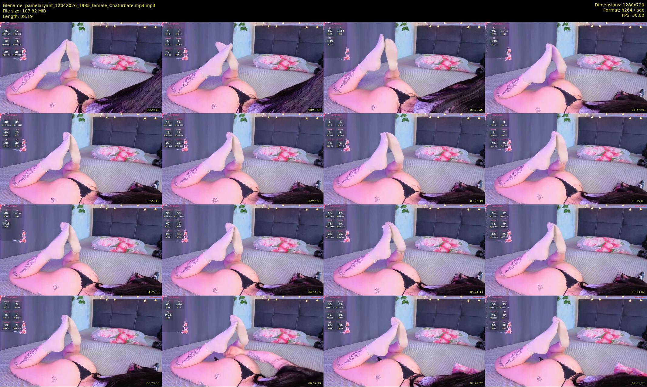 pamelaryant — 9 minute Chaturbate female cam show recording, 720p, Apr 12, 2026