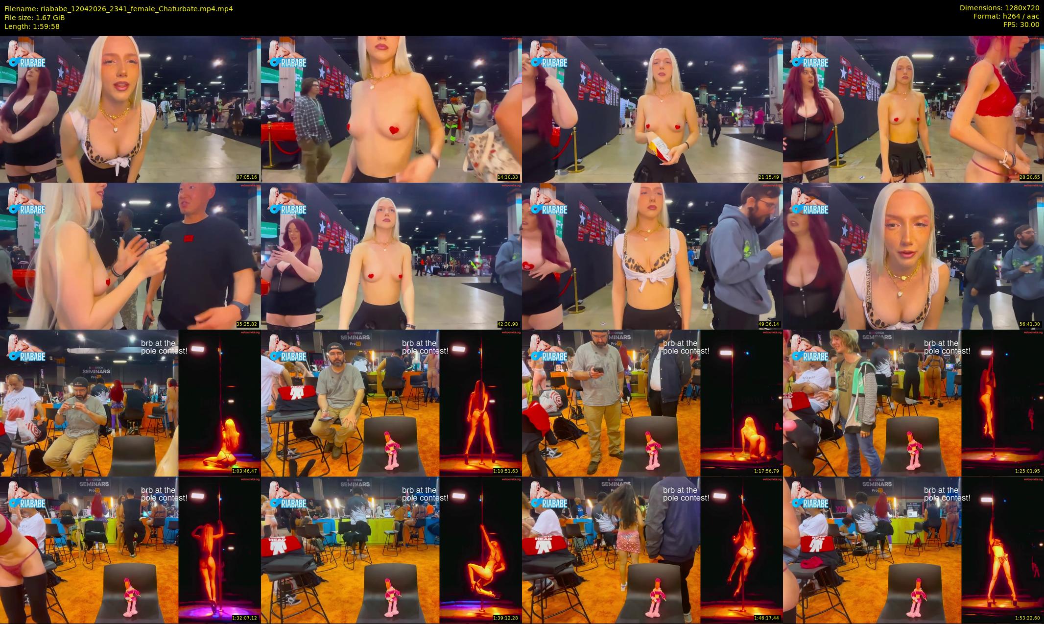 riababe — 120 minute Chaturbate female cam show recording, 720p, Apr 12, 2026