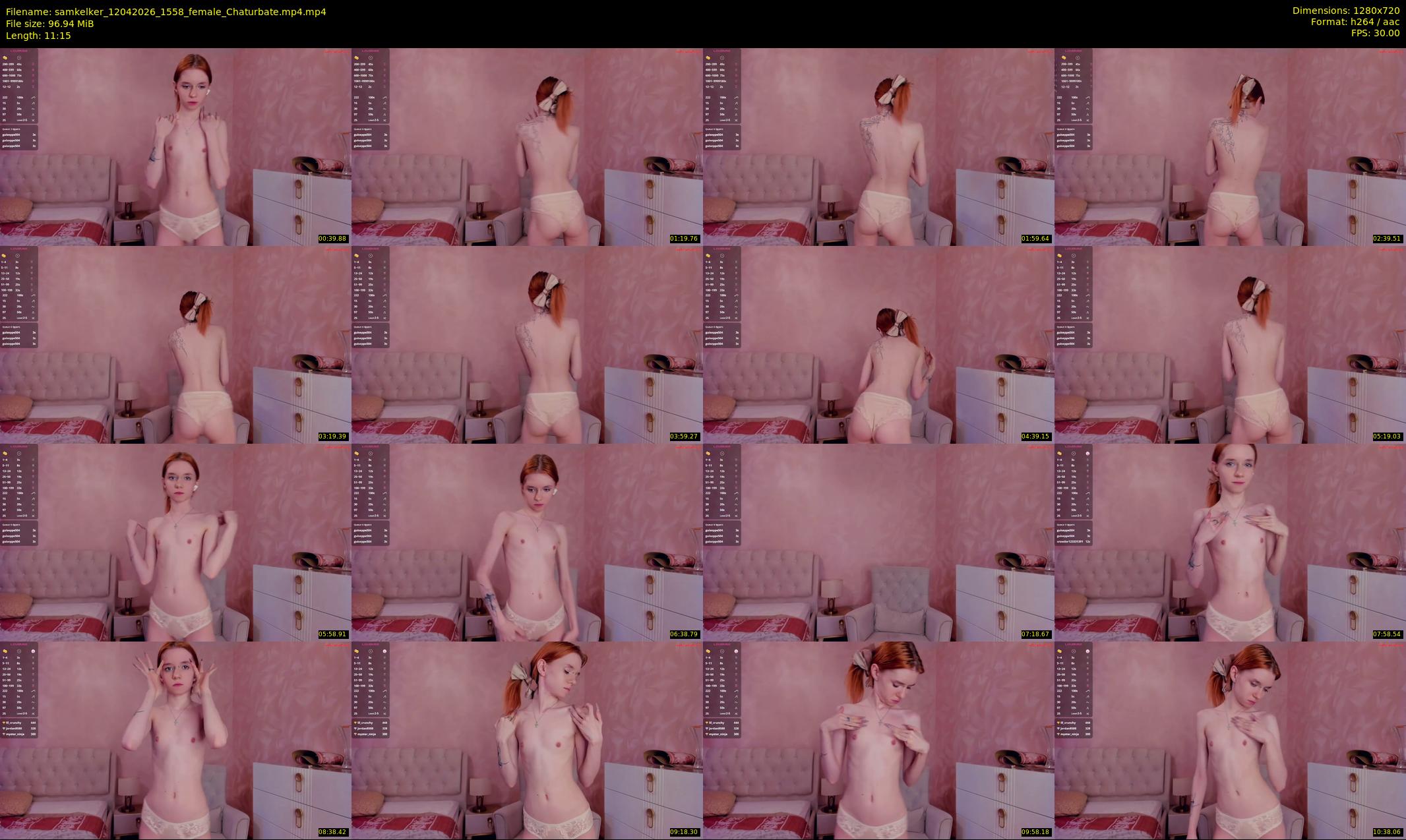 samkelker — 12 minute Chaturbate female cam show recording, 720p, Apr 12, 2026