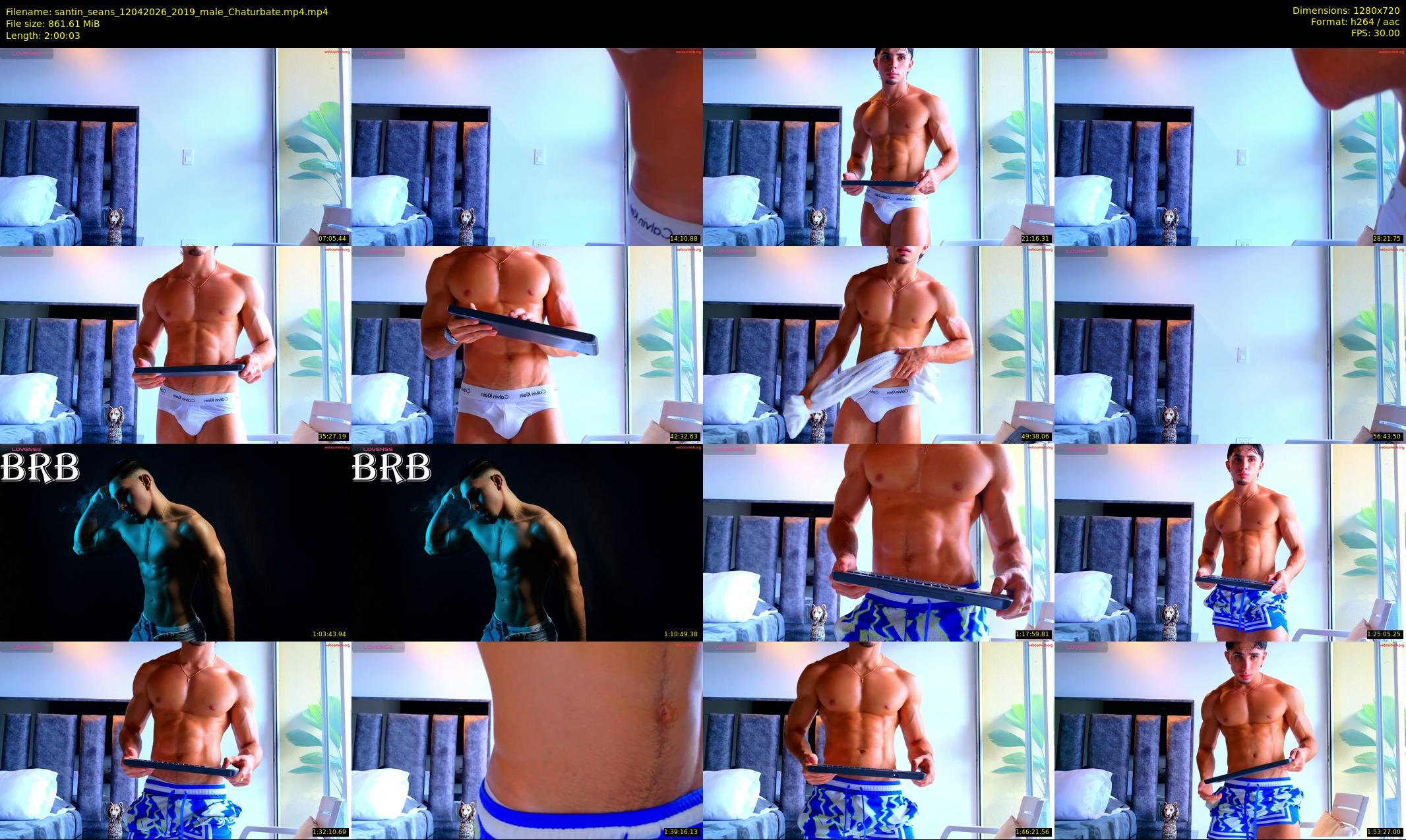 santin_seans — 121 minute Chaturbate male cam show recording, 720p, Apr 12, 2026