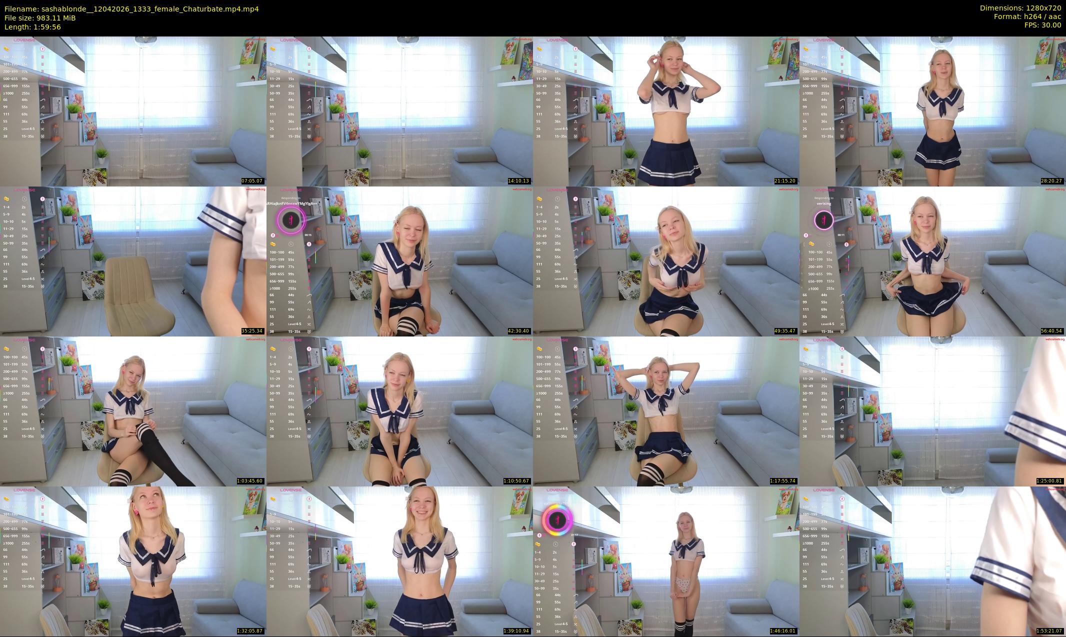 sashablonde_ — 120 minute Chaturbate female cam show recording, 720p, Apr 12, 2026
