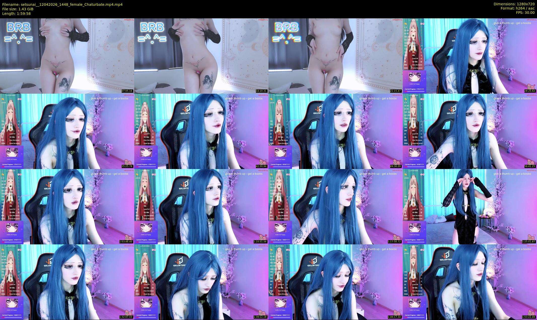 setsunai_ — 120 minute Chaturbate female cam show recording, 720p, Apr 12, 2026