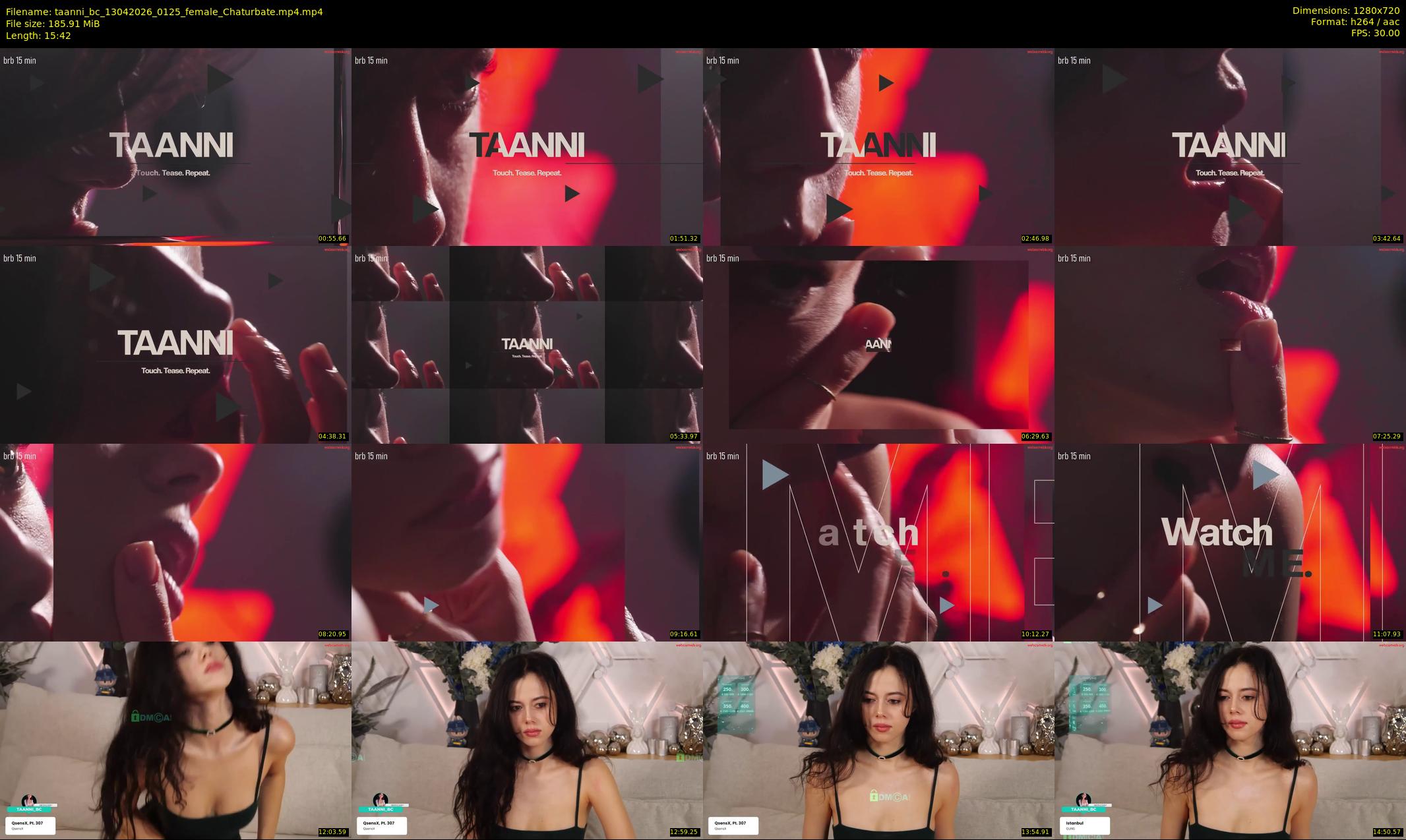 taanni_bc — 16 minute Chaturbate female cam show recording, 720p, Apr 13, 2026