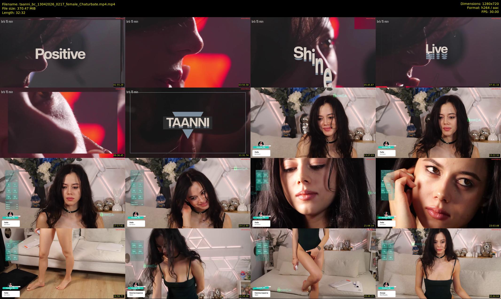 taanni_bc — 33 minute Chaturbate female cam show recording, 720p, Apr 13, 2026