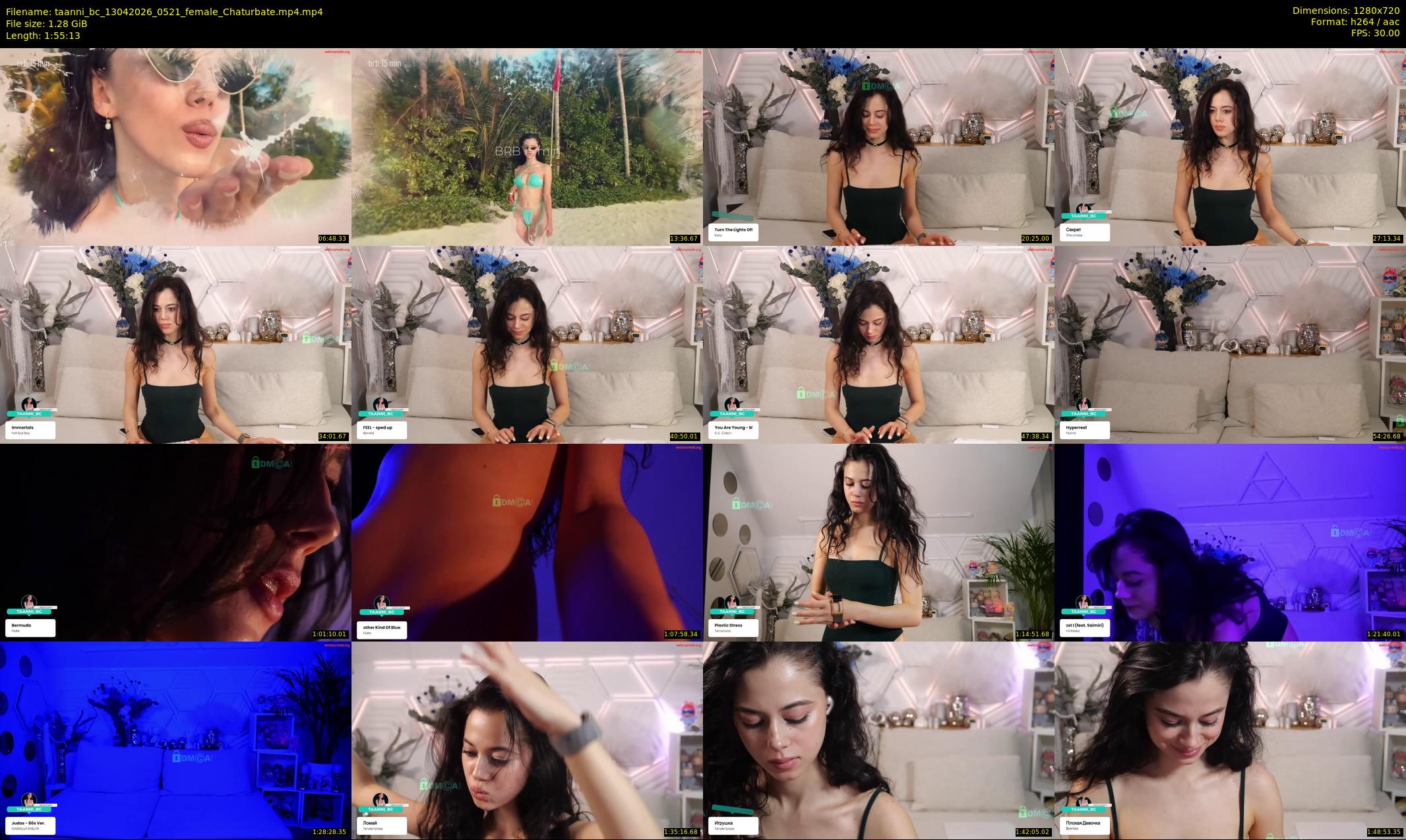 taanni_bc — 116 minute Chaturbate female cam show recording, 720p, Apr 13, 2026