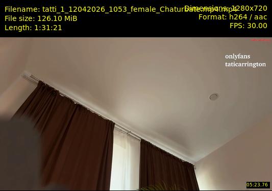 tatti_1 — 92 minute Chaturbate female cam show recording, 720p, Apr 12, 2026