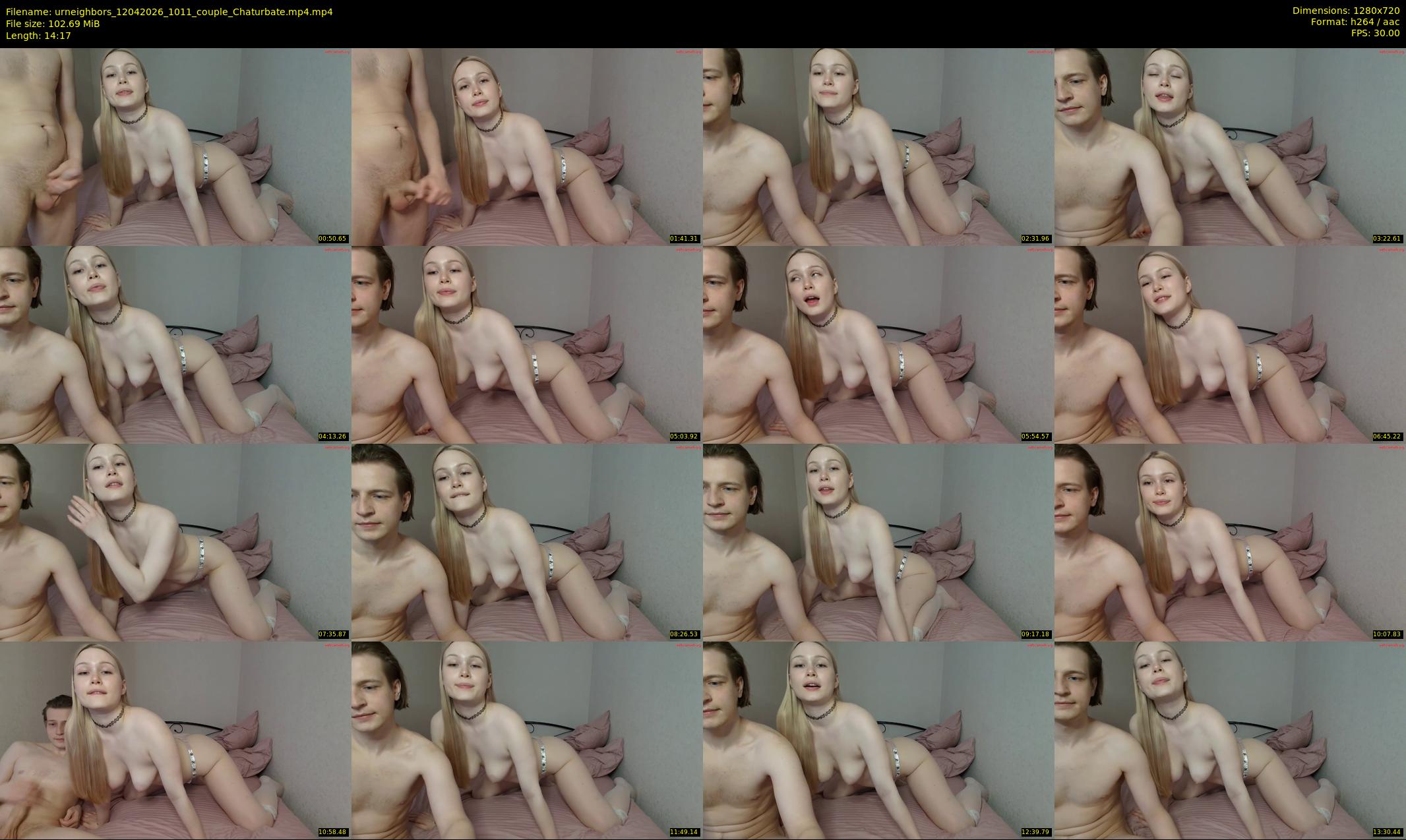 urneighbors — 15 minute Chaturbate couple cam show recording, 720p, Apr 12, 2026