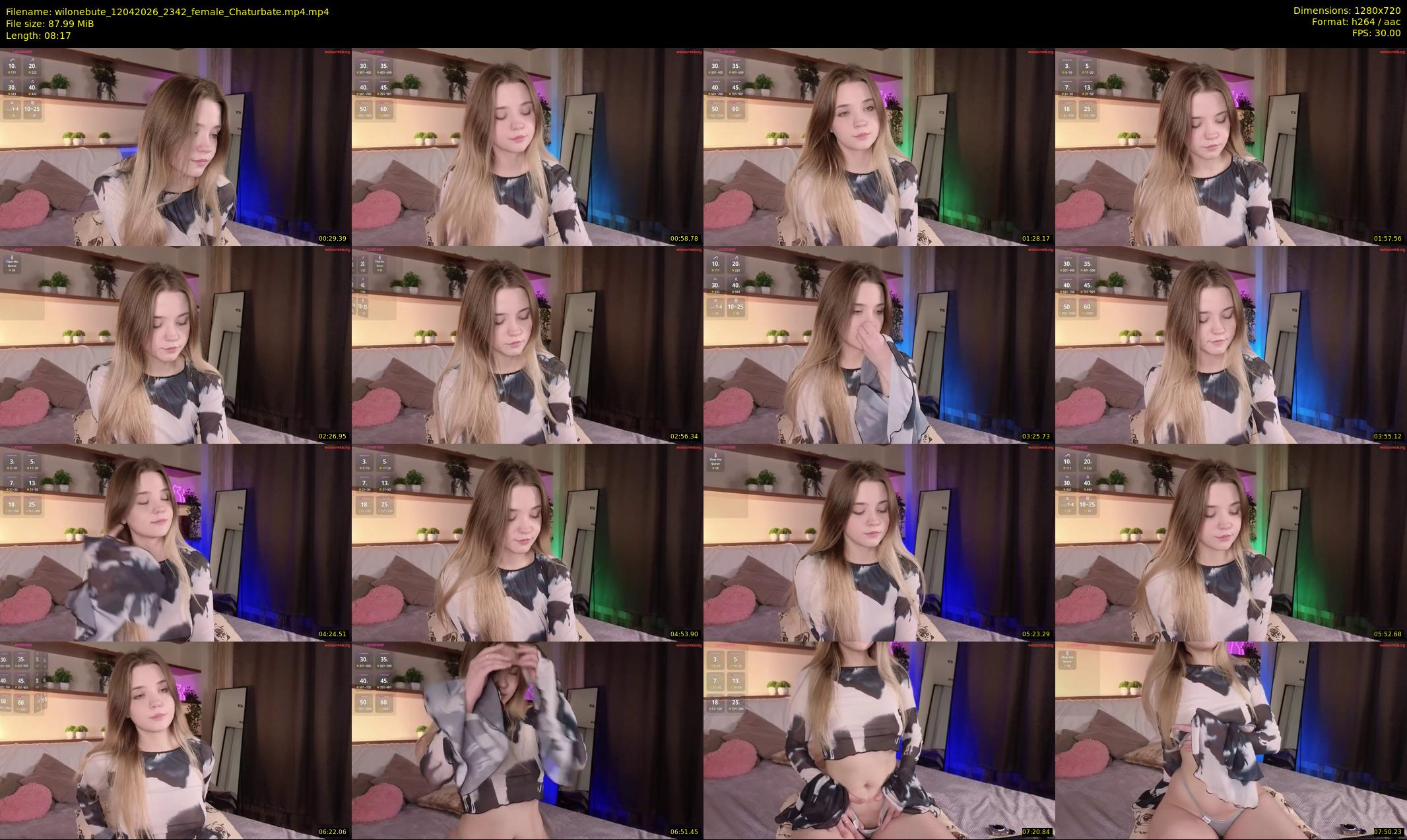 wilonebute — 9 minute Chaturbate female cam show recording, 720p, Apr 12, 2026