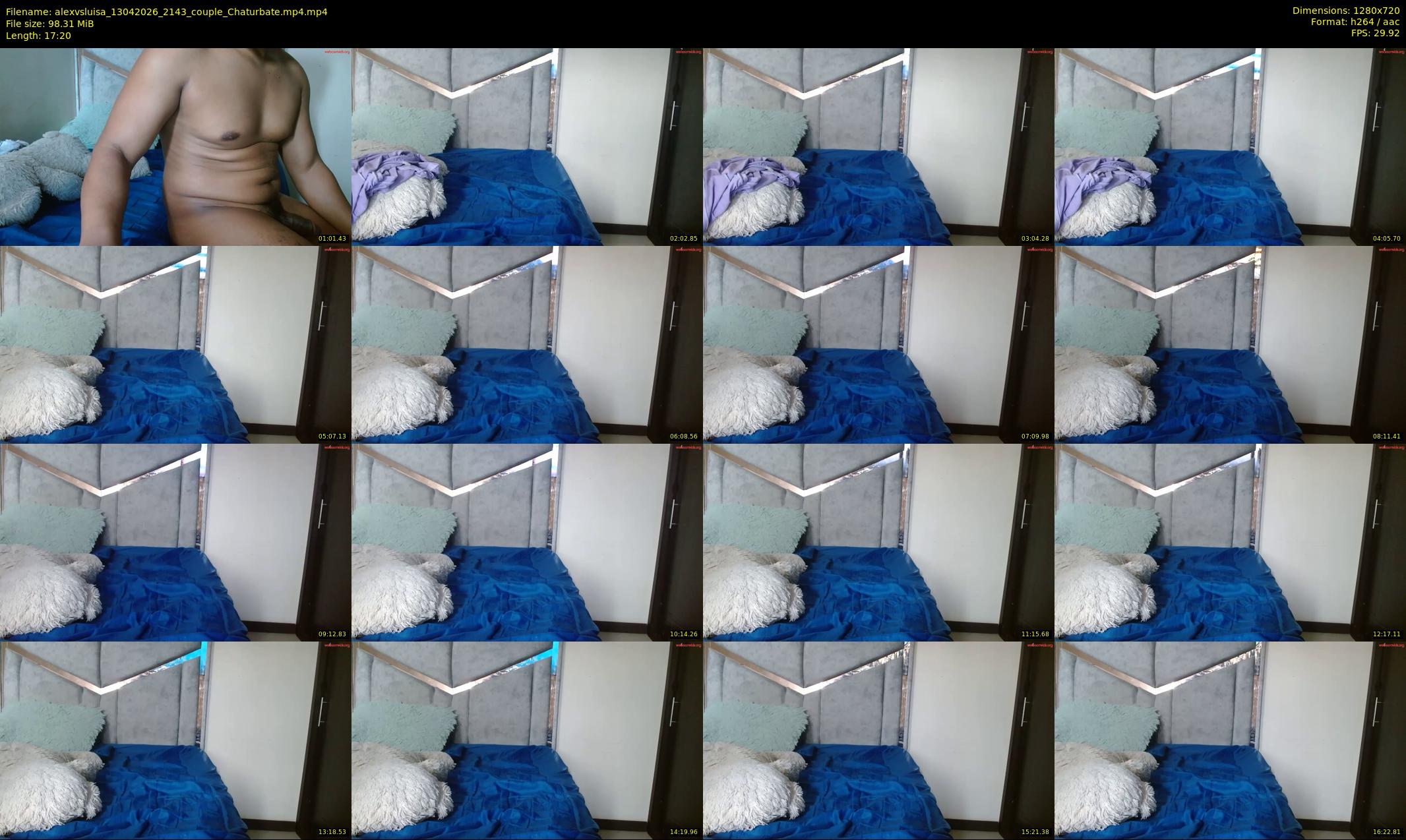 alexvsluisa — 18 minute Chaturbate couple cam show recording, 720p, Apr 13, 2026