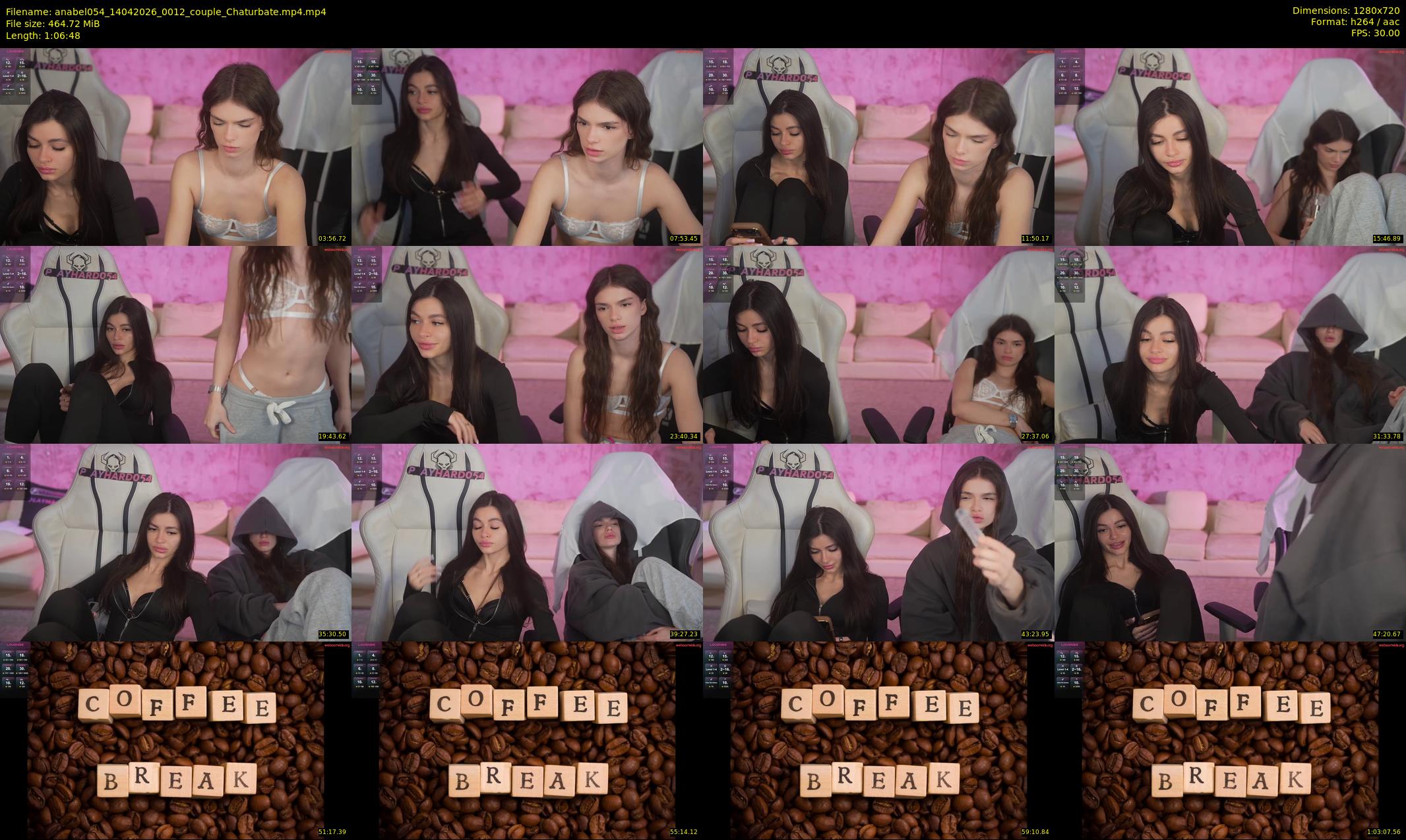 anabel054 — 67 minute Chaturbate female cam show recording, 720p, Apr 14, 2026